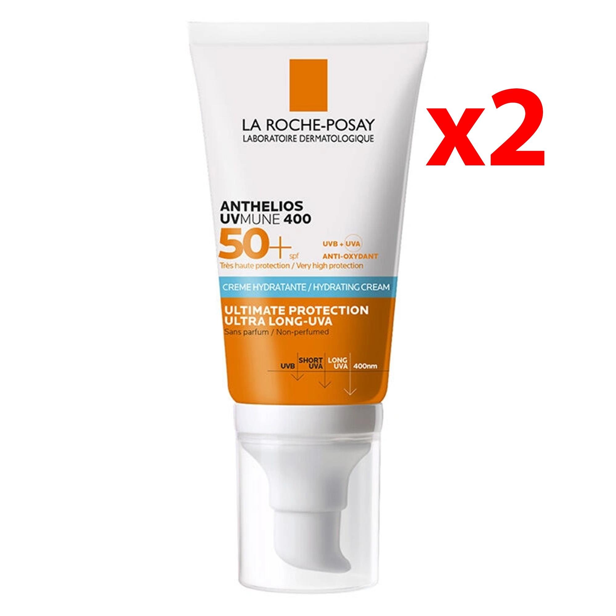 La Roche Posay Anthelios UVMune SPF50+ Nemlendirici Güneş Kremi 50 ml 2 Adet