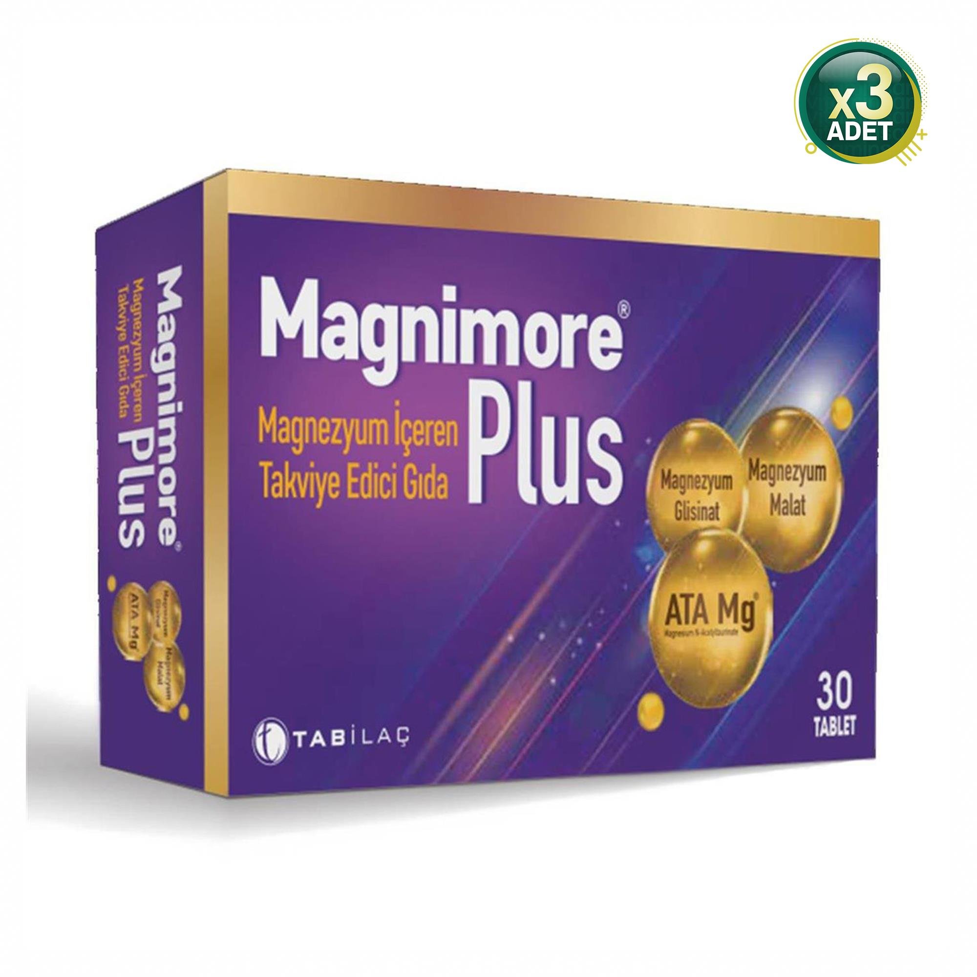 Magnimore Plus 30 Tablet 3 Adet