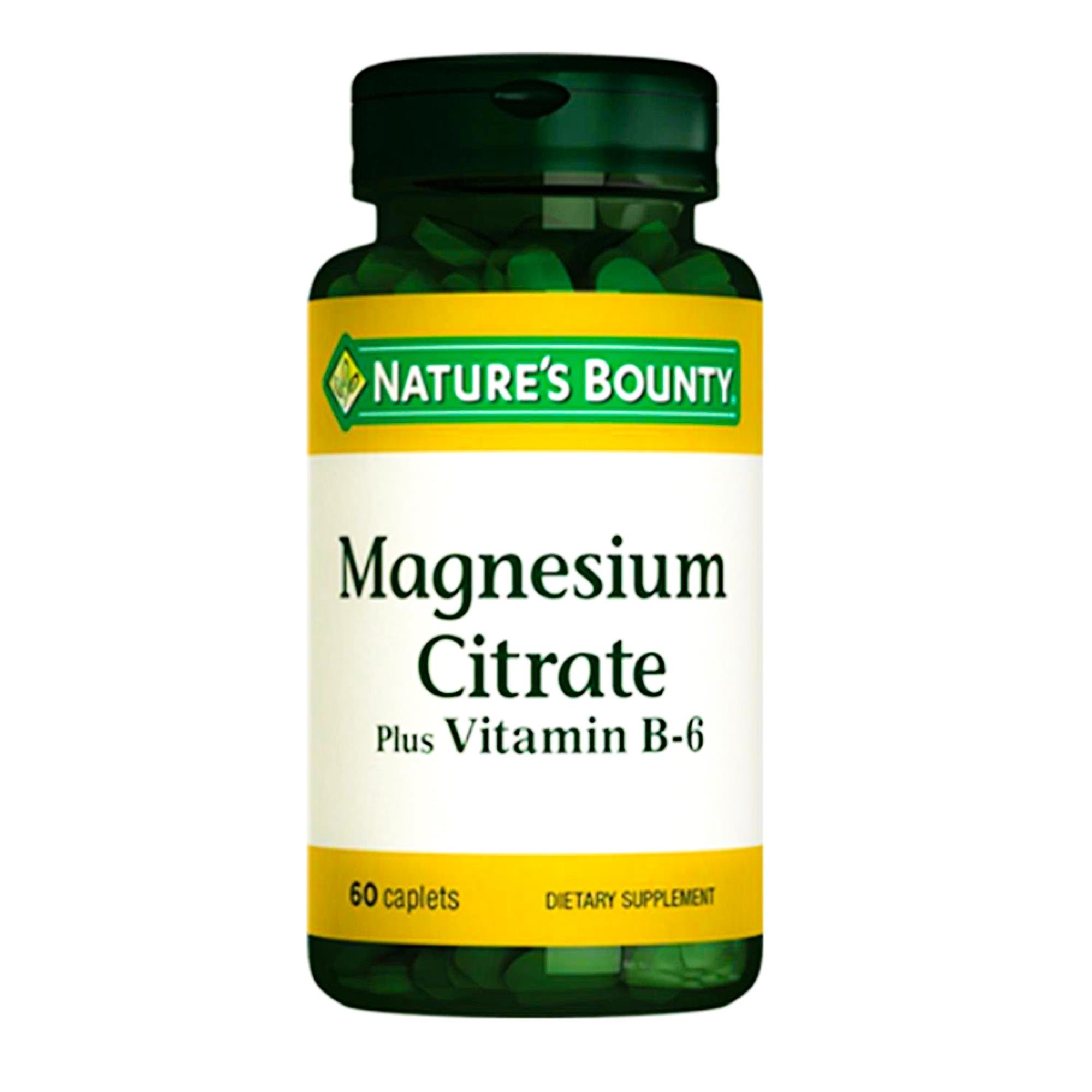 Natures Bounty Magnesium Citrate with Vitamin B6 Takviye Edici Gıda 60 Tablet