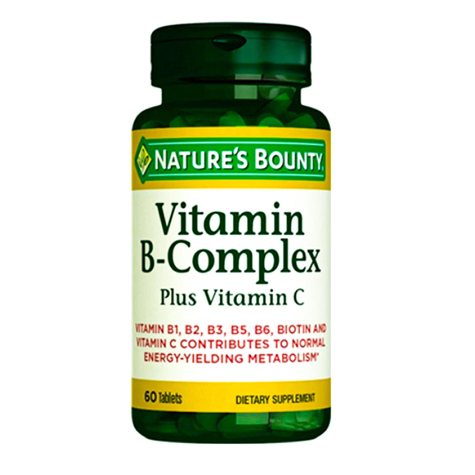 Natures Bounty Vitamin B-Complex Plus Takviye Edici Gıda 60 Tablet