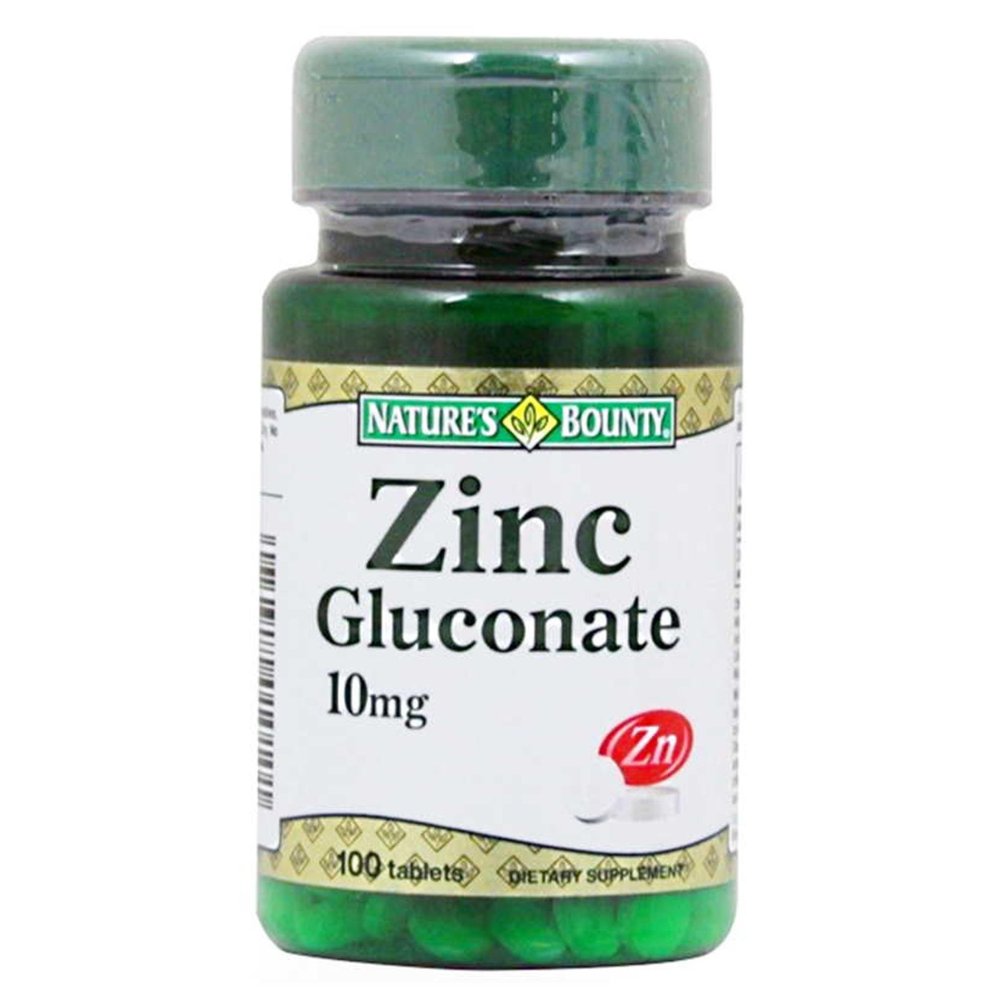 Nature's Bounty Zinc Gluconate 10 mg 100 Tablet