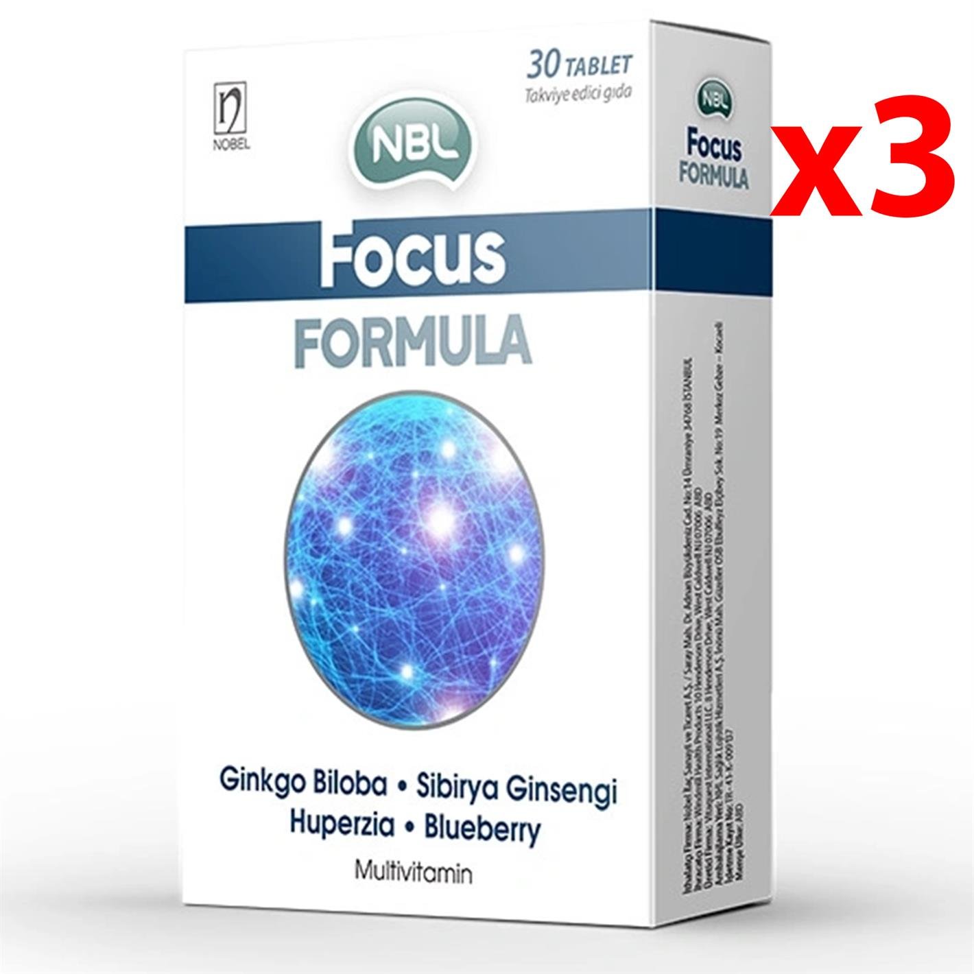 NBL Focus Formula 30 Tablet 3 Adet