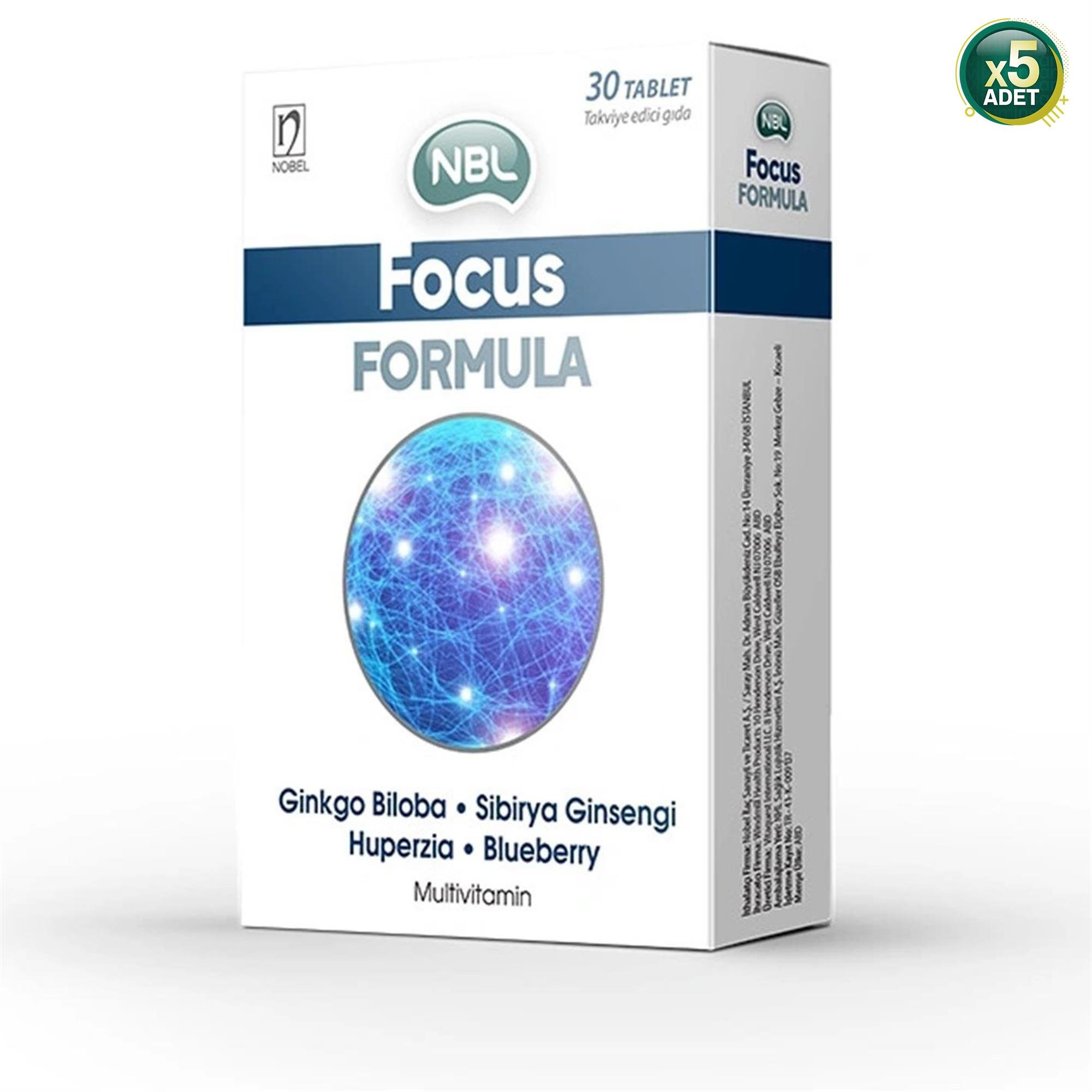 Nbl Focus Formula 30 Tablet - 5 Adet