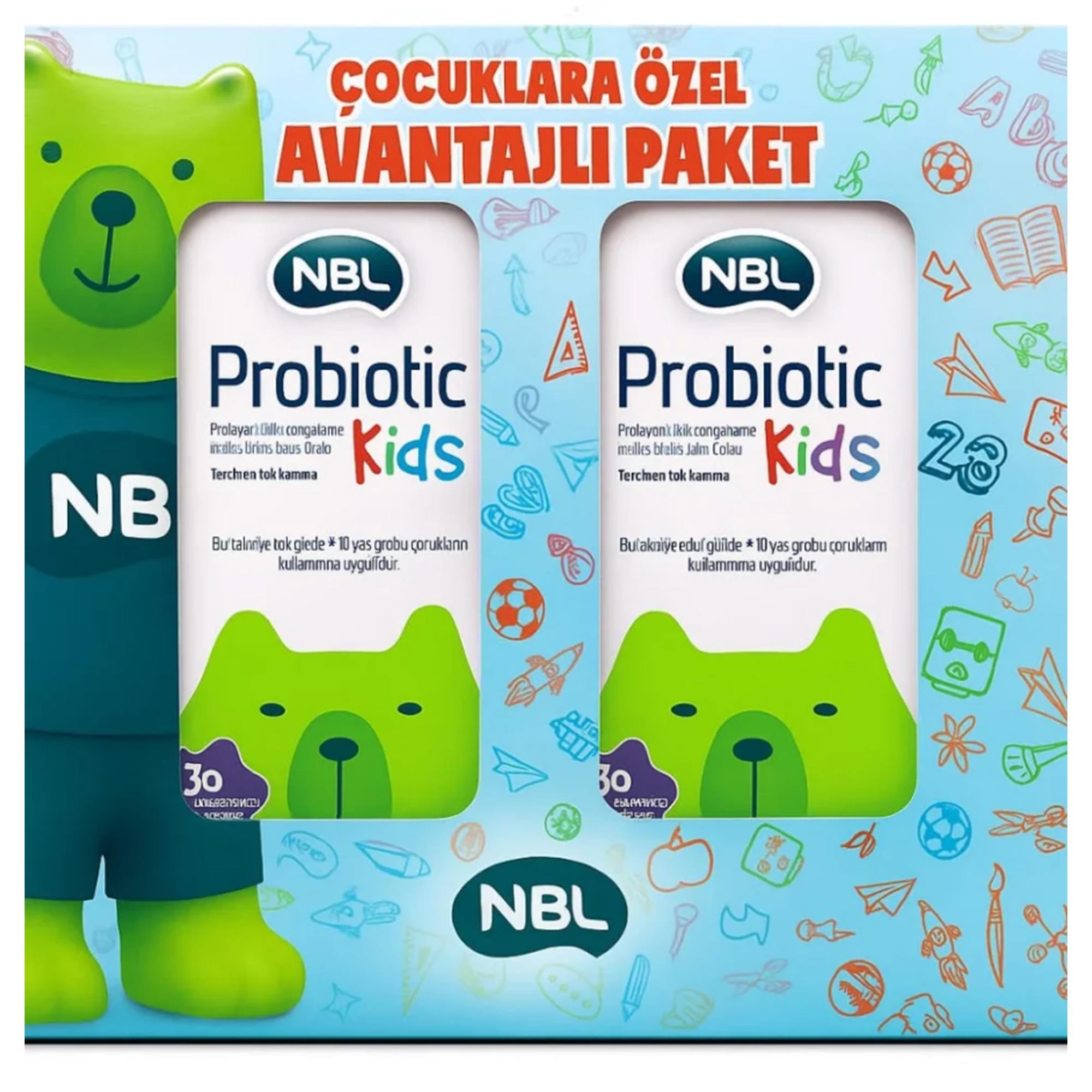 Nbl Probiotic Kids 30 Çiğneme Tableti-2 ADET-SKT:04/2027