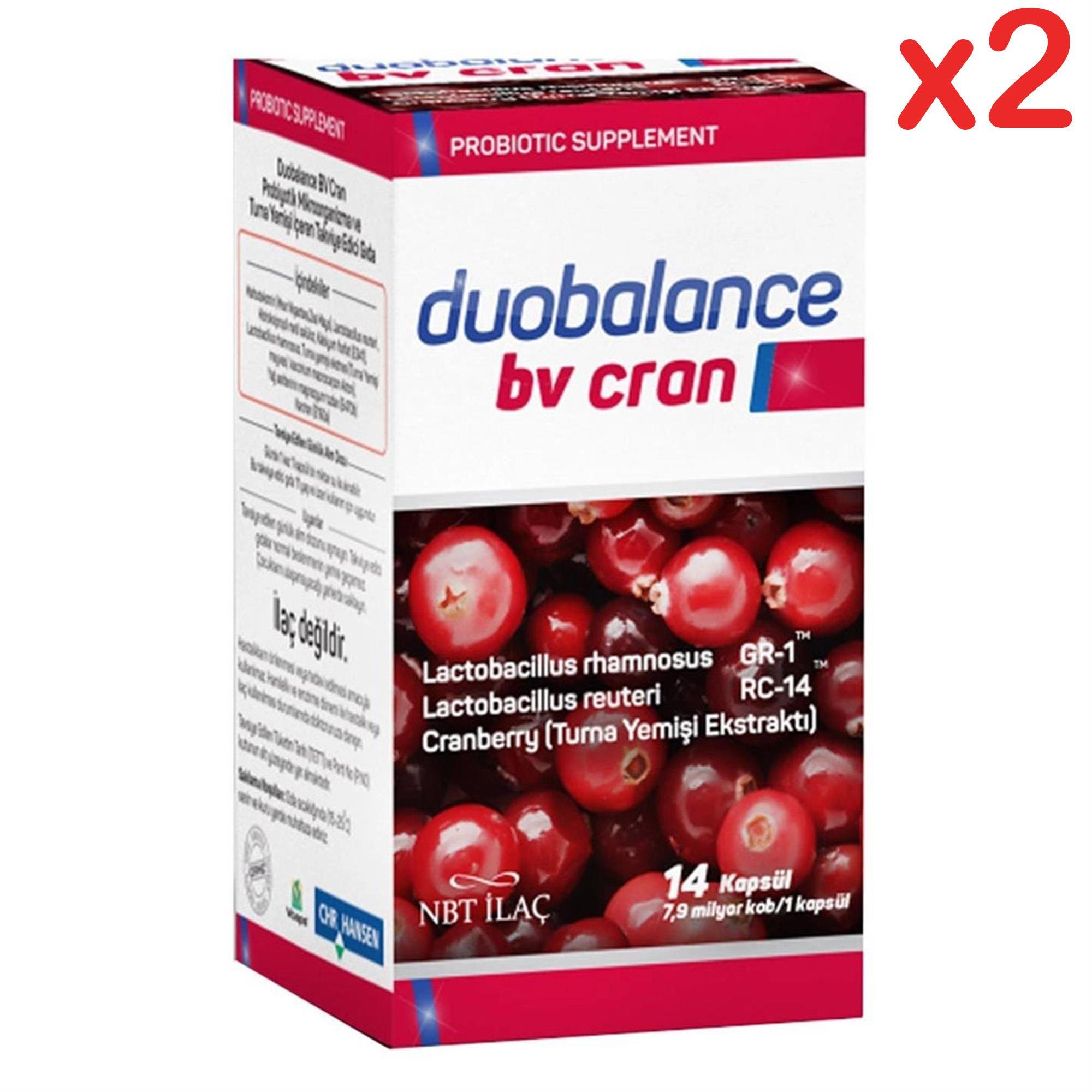 NBT İlaç Duobalance Bv Cran Takviye Edici Gıda 14 Kapsül 2 Adet