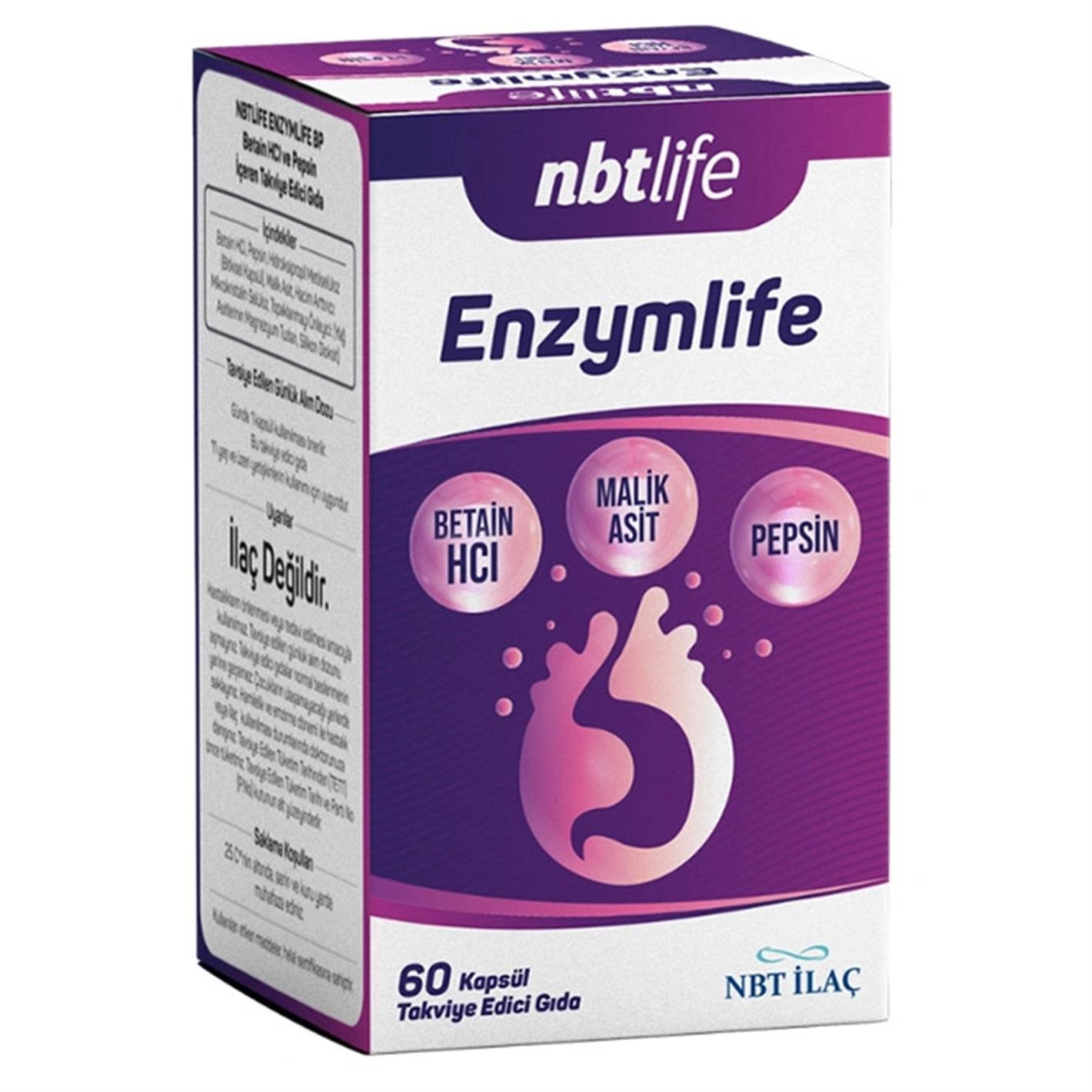 Nbt Life Enzymlife Takviye Edici Gıda 60 Kapsül