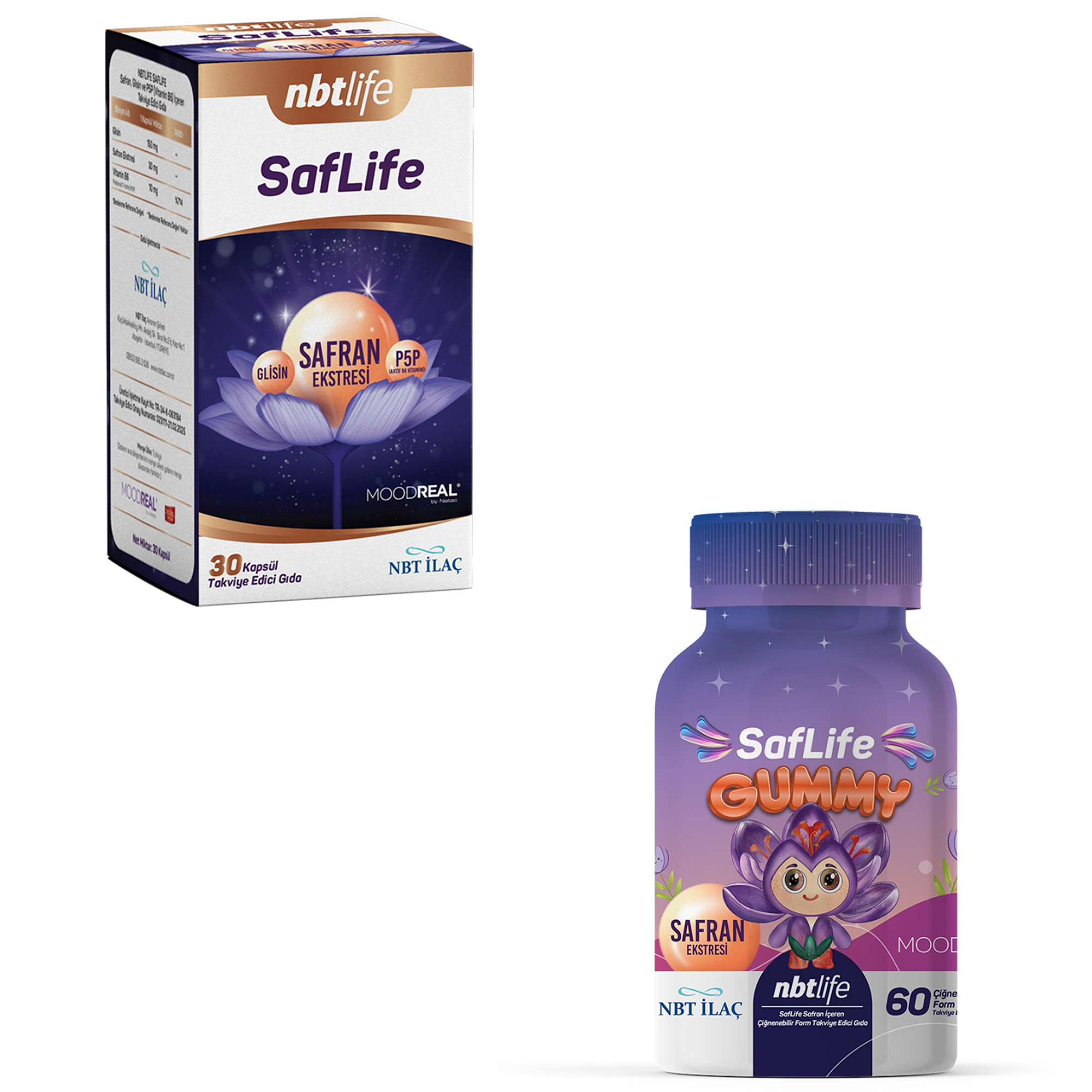 Nbt Life Saflife Safran Ekstresi  + Saflife Gummy  (Safranın Gücü) 
