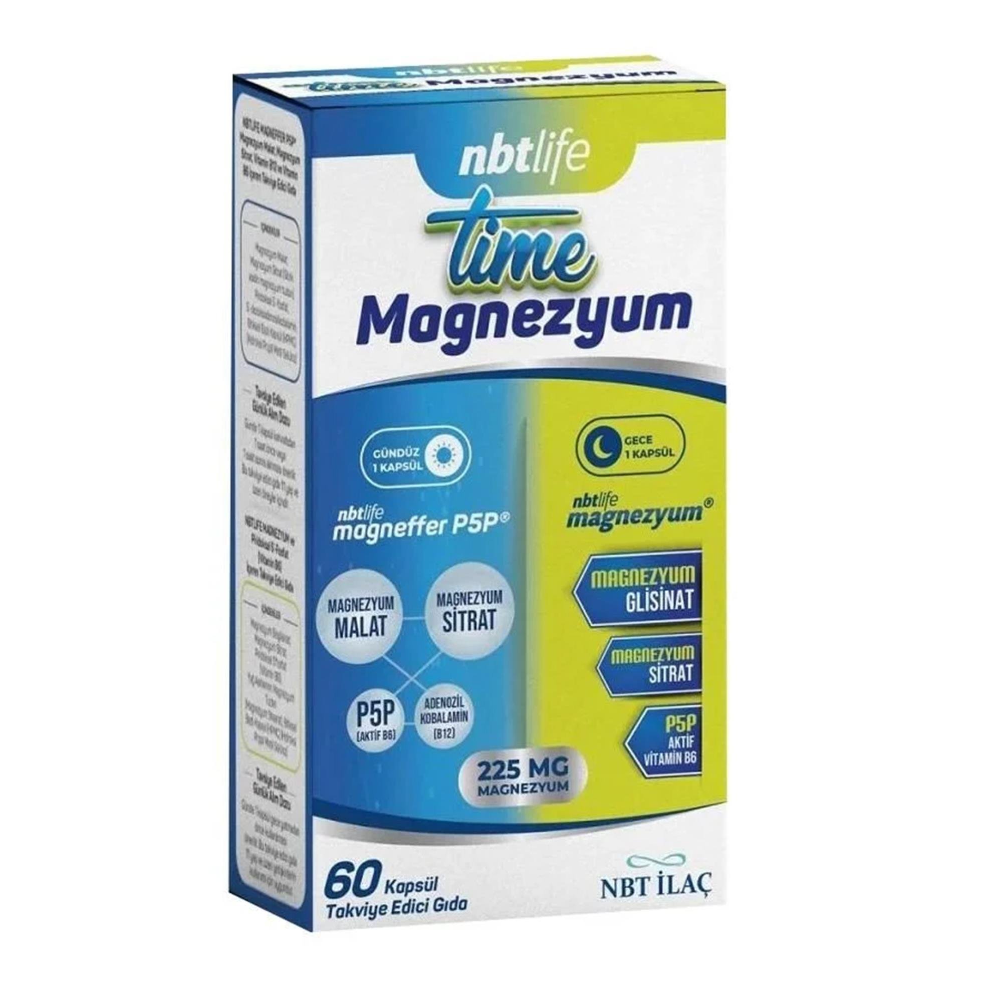 NBTLife Time Magnezyum 60 Kapsül