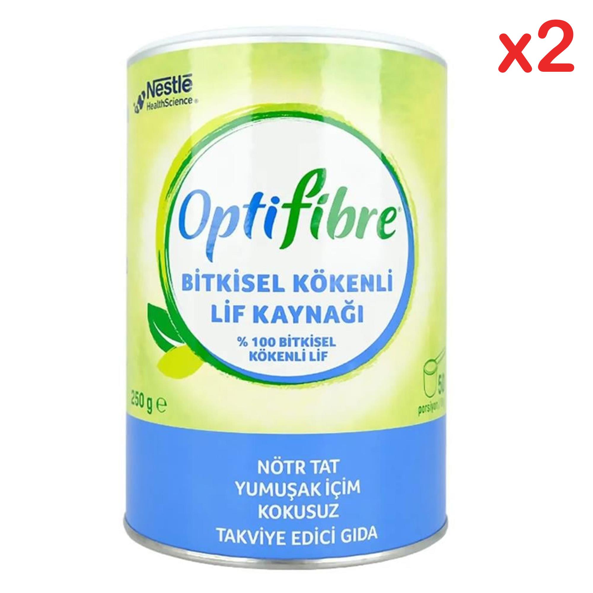 Nestle OptiFibre Bitkisel Kökenli Lif Kaynağı Takviye Edici Gıda 250 g 2 Adet