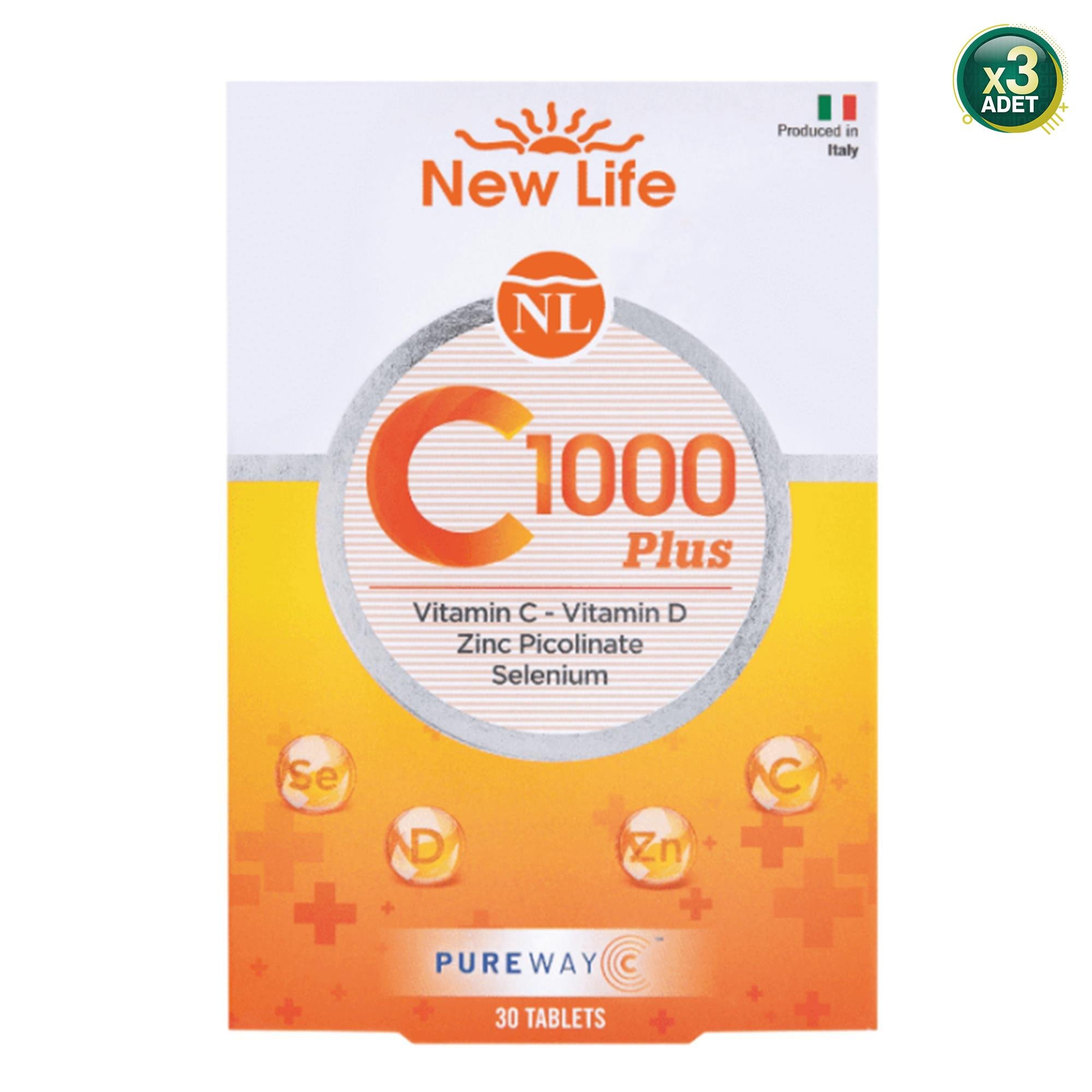 New Life C 1000 Plus 30 Tablet 3'lü