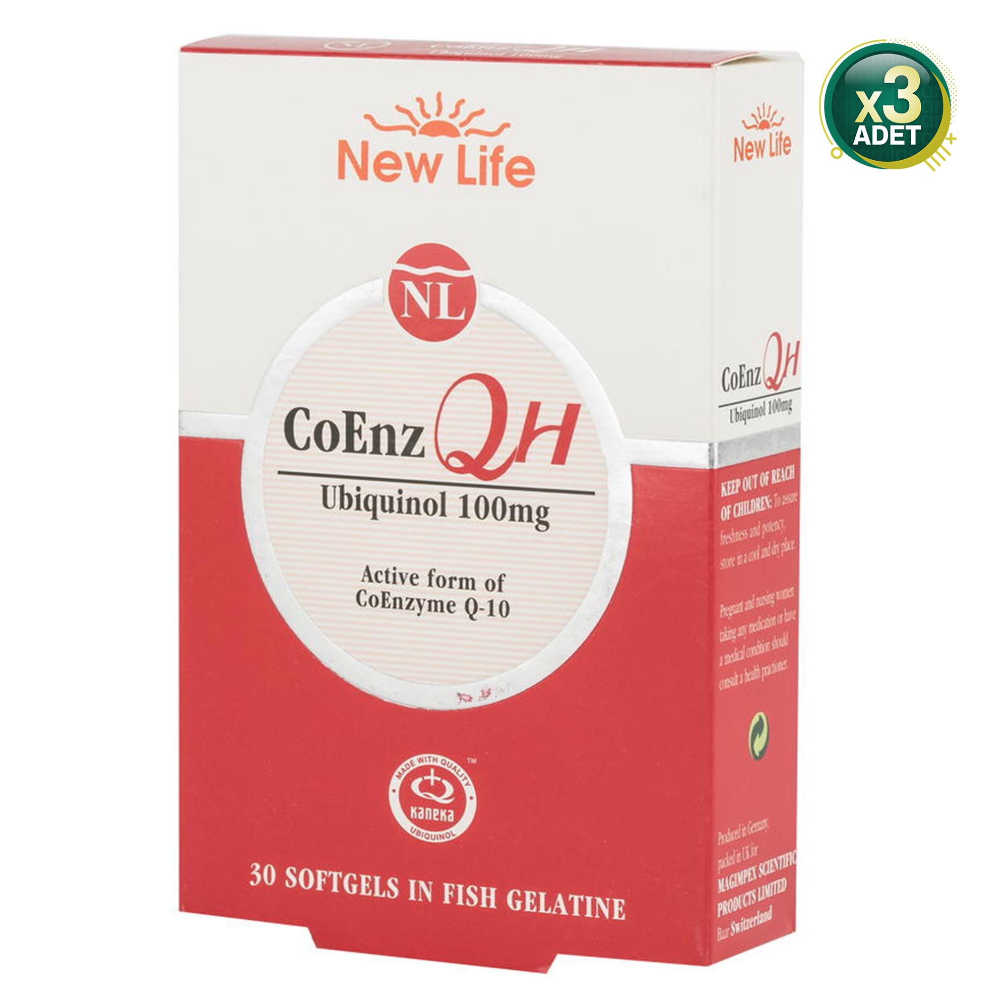 New Life CoEnz QH 30 Kapsül 3 Adet