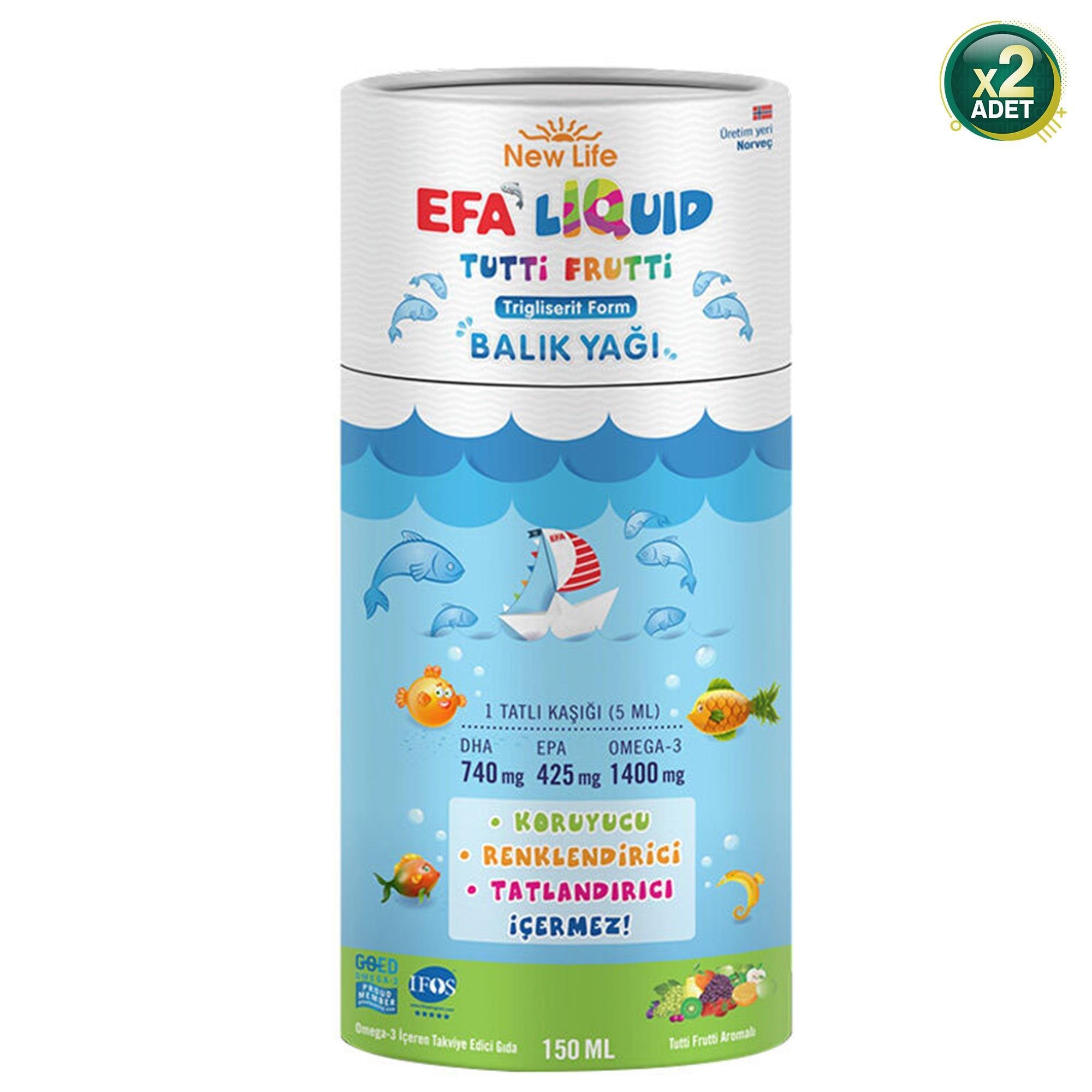 New Life EFA Liquid Orange 150 ml 2 Adet