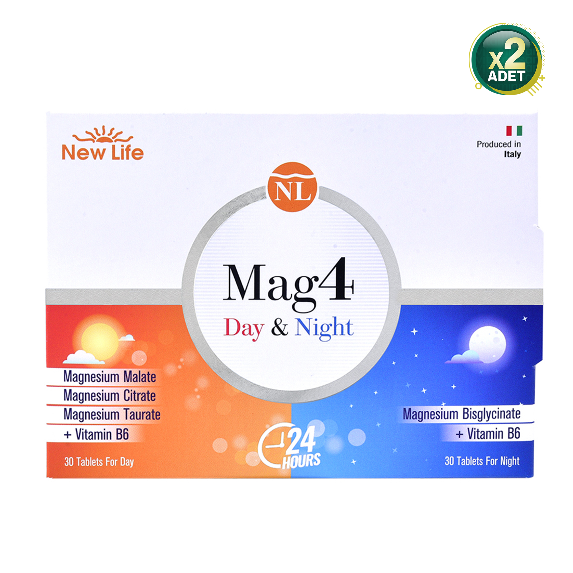 New Life Mag4 Day Night 30+30 Tablet 2 Adet