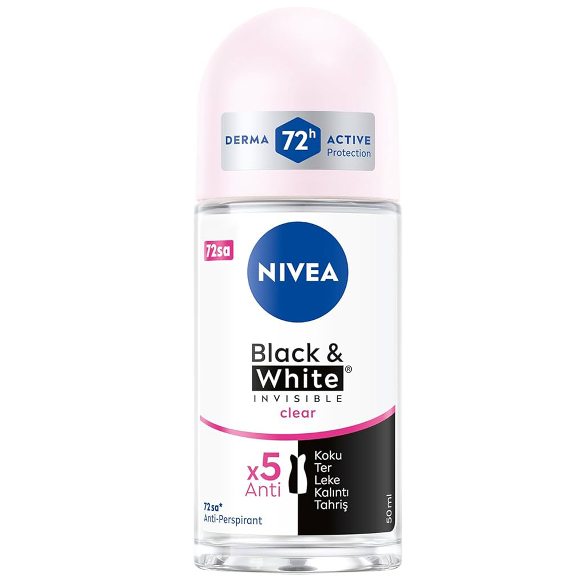 Nivea Invisible Black & White Clear Roll-On 50 ml