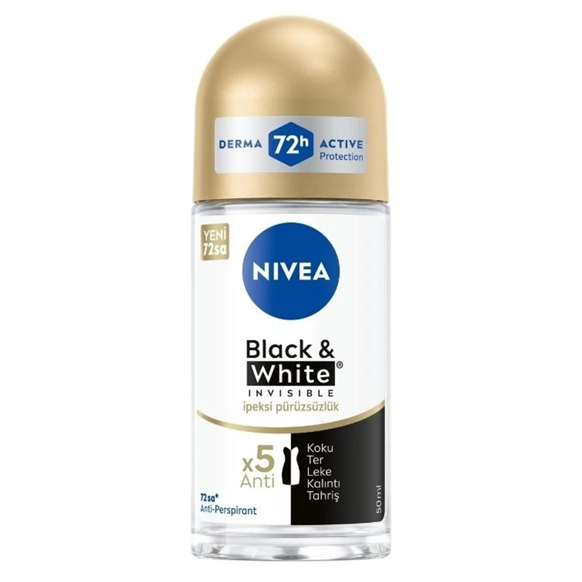 Nivea Invisible Black & White İpeksi Pürüzsüzlük 50 ml Roll-On