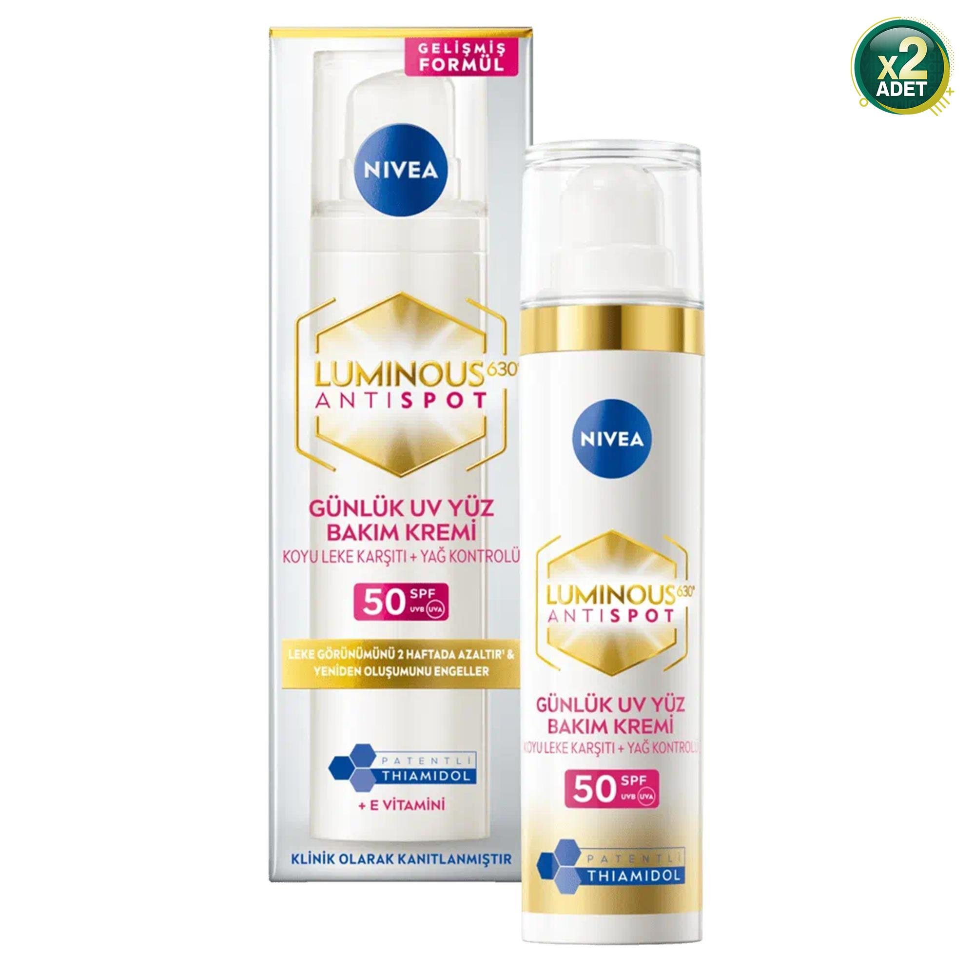 Nivea Luminous630 Leke Karşıtı Gündüz Bakım Kremi Spf 50 40 ml 2 Adet