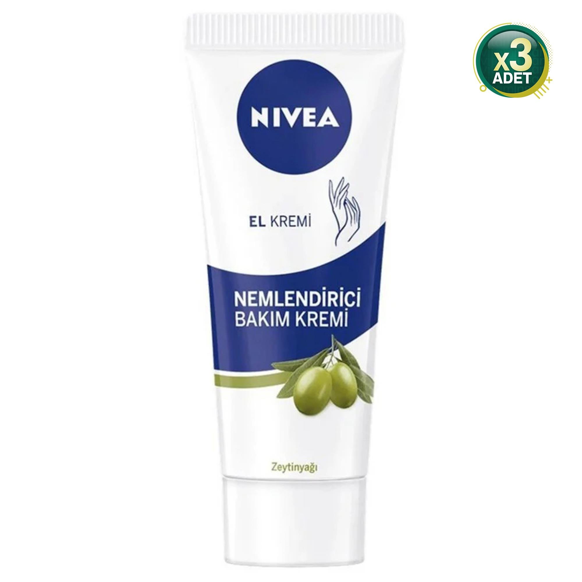 Nivea Zeytinyağlı Nemlendirici 75 ml El Kremi 3 Adet