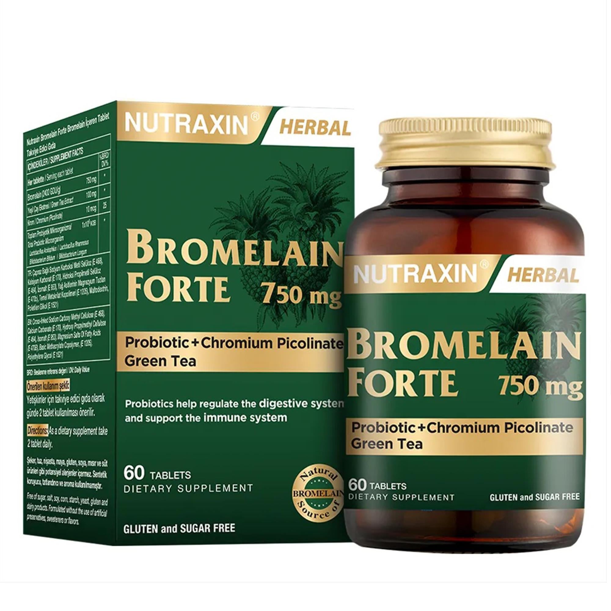 Nutraxin Bromelain Forte 750 mg 60 Tablet