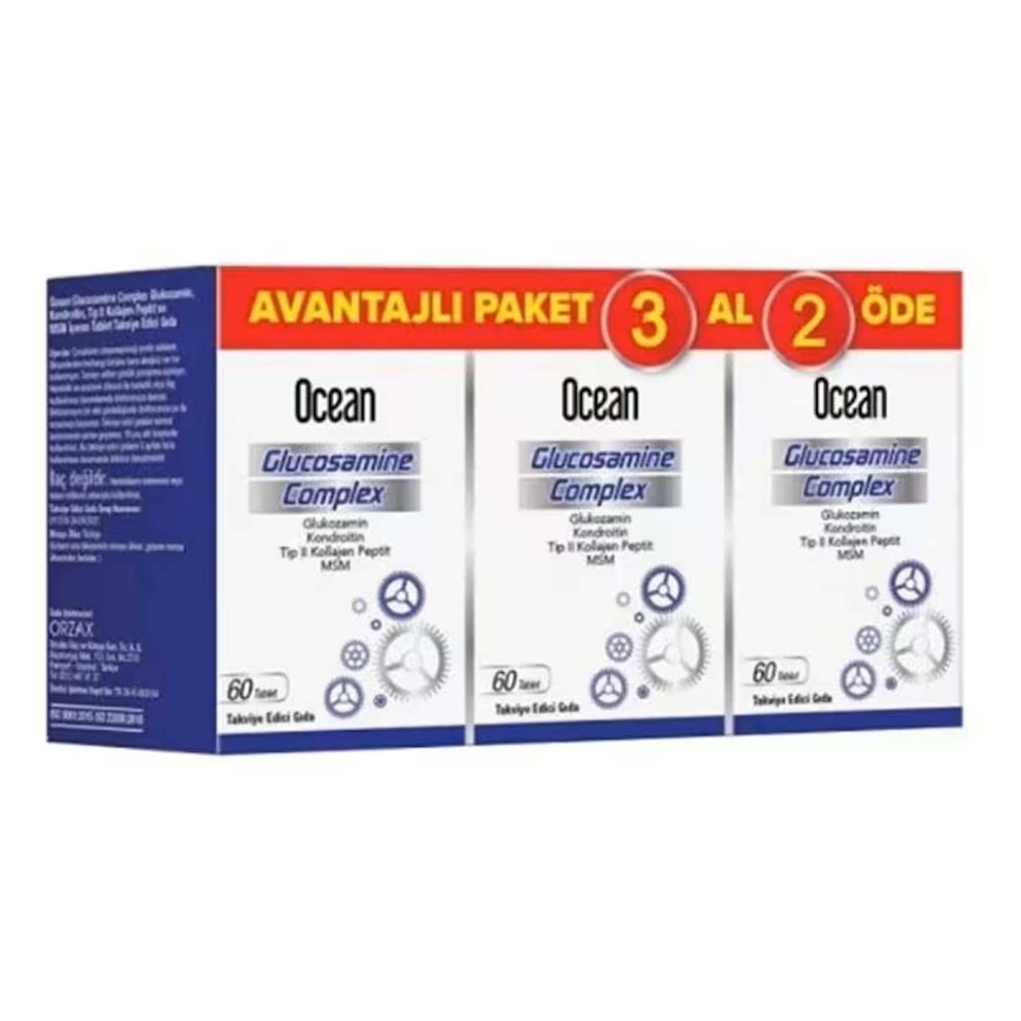Ocean Glukozamin Kompleks 60 Tablet 3'lü