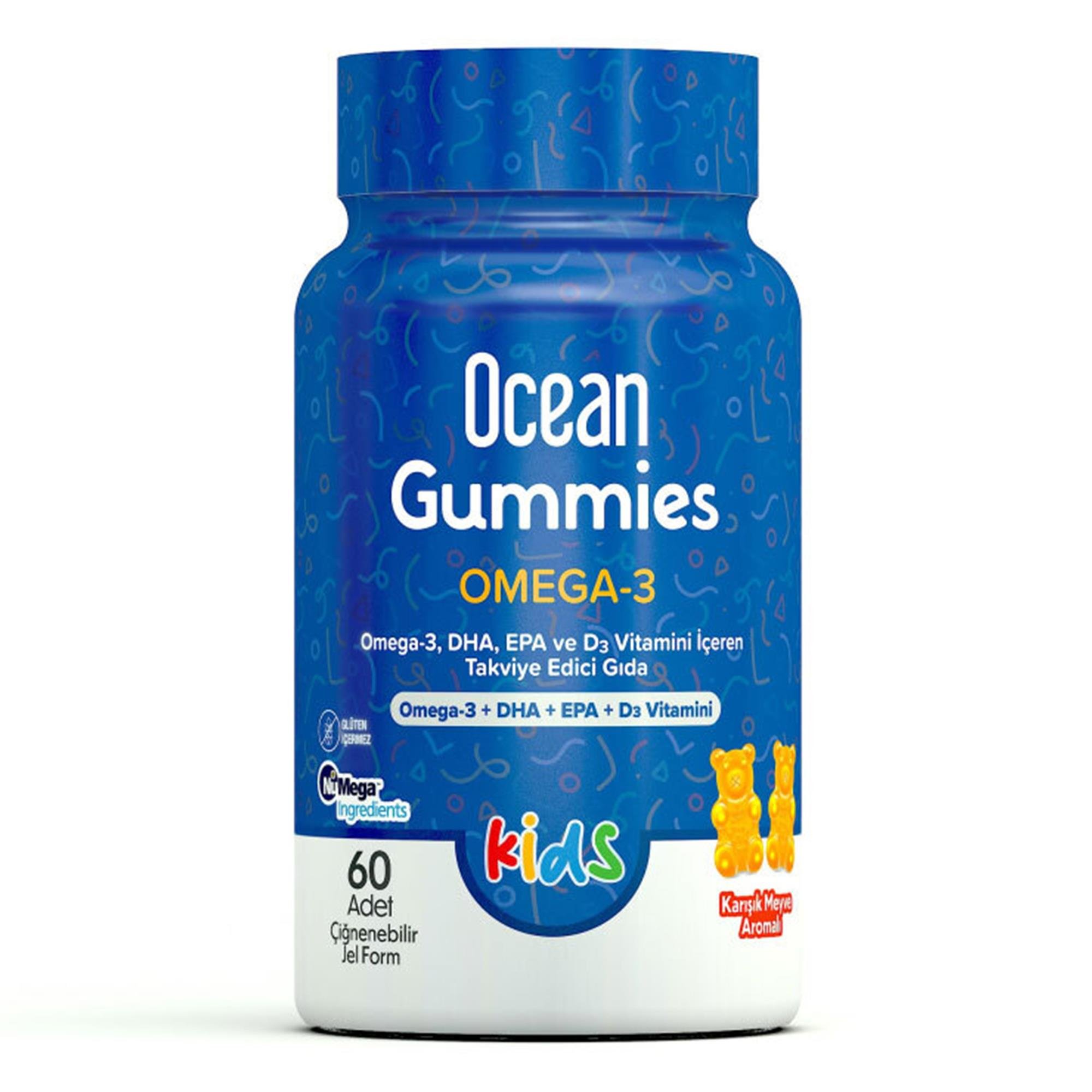 Ocean Kids Gummies Omega 3 60 Çiğnenebilir Jel Form