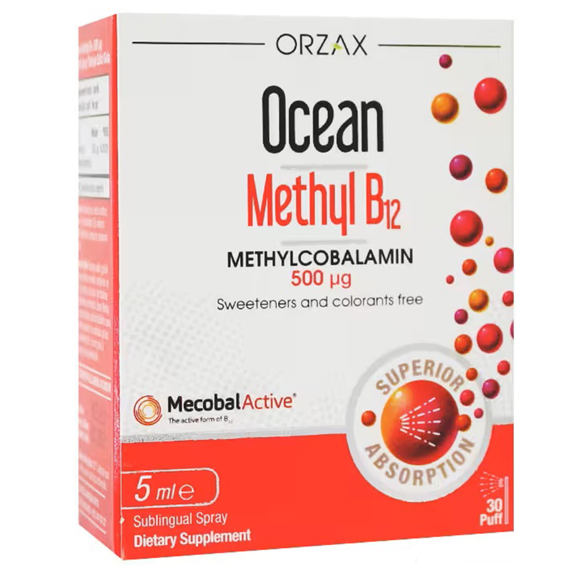 Ocean Methyl B12 500 Mcg 5 mL Sprey - Aromasiz