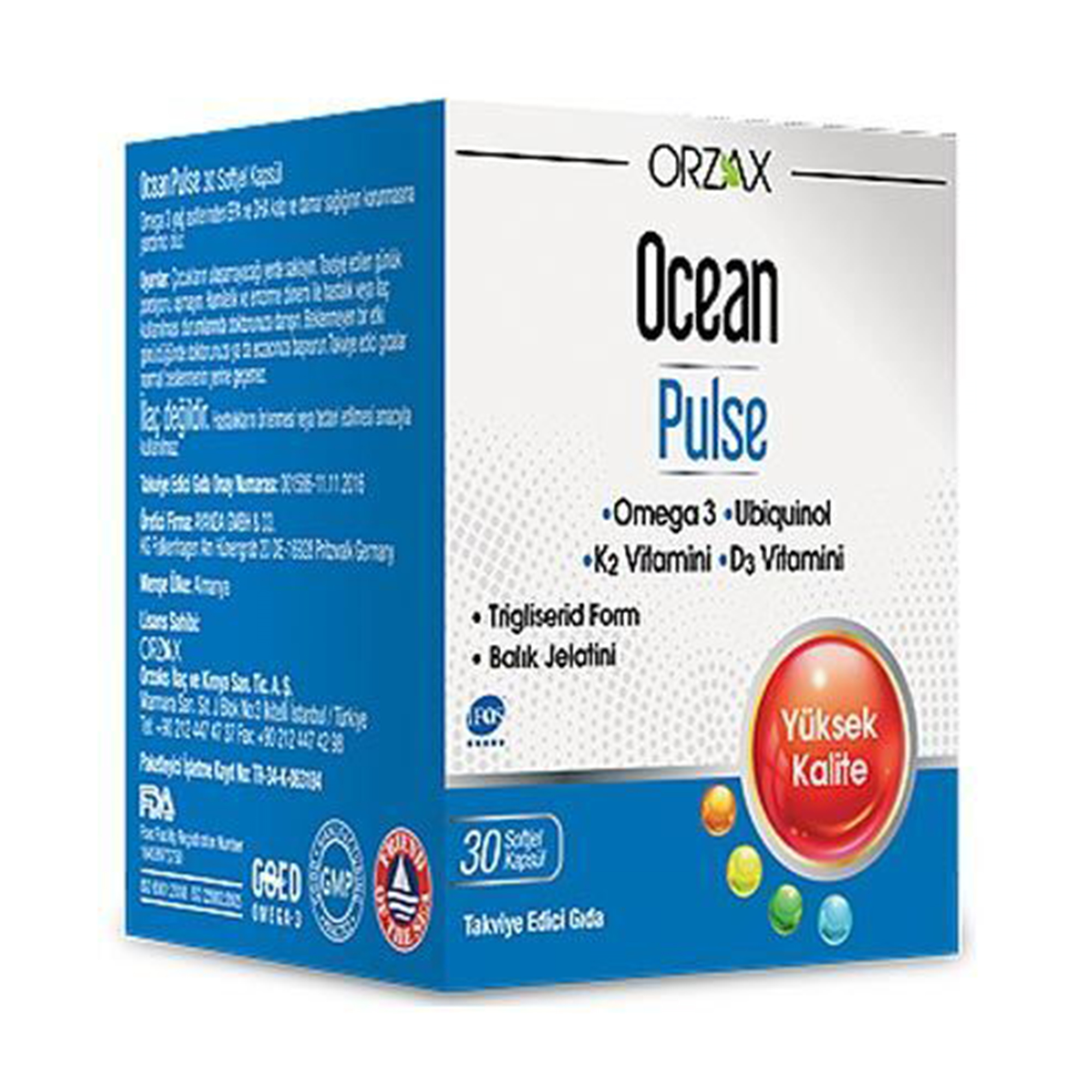 Ocean Pulse Balık Yağı 30 Kapsül