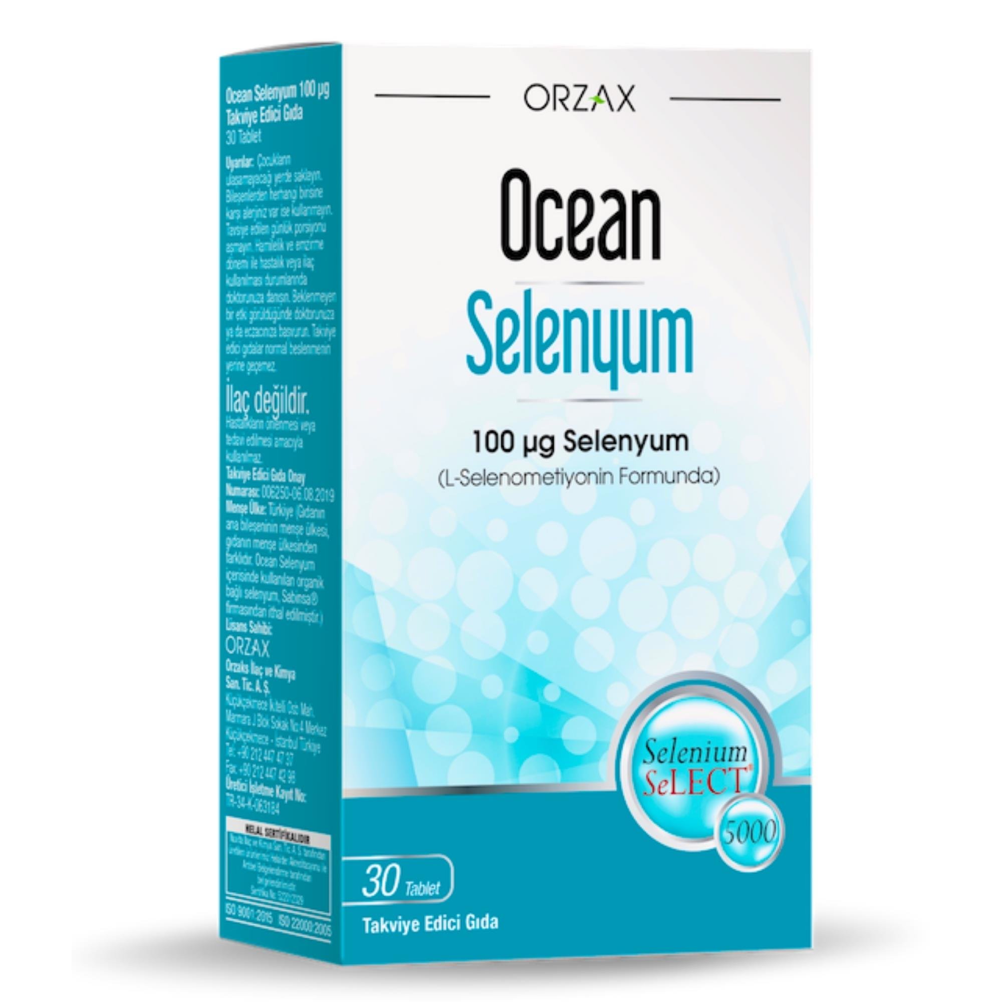 Ocean Selenyum 100 mcg 30 Tablet