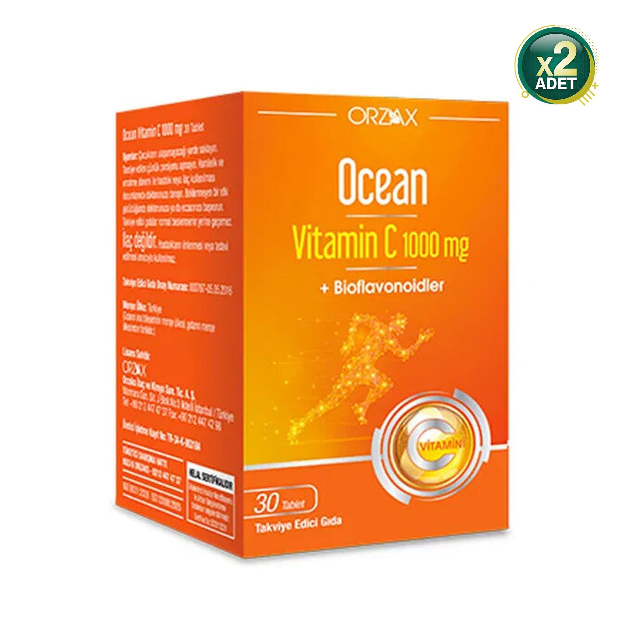 Ocean Vitamin C 1000 mg 30 Tablet 2'li
