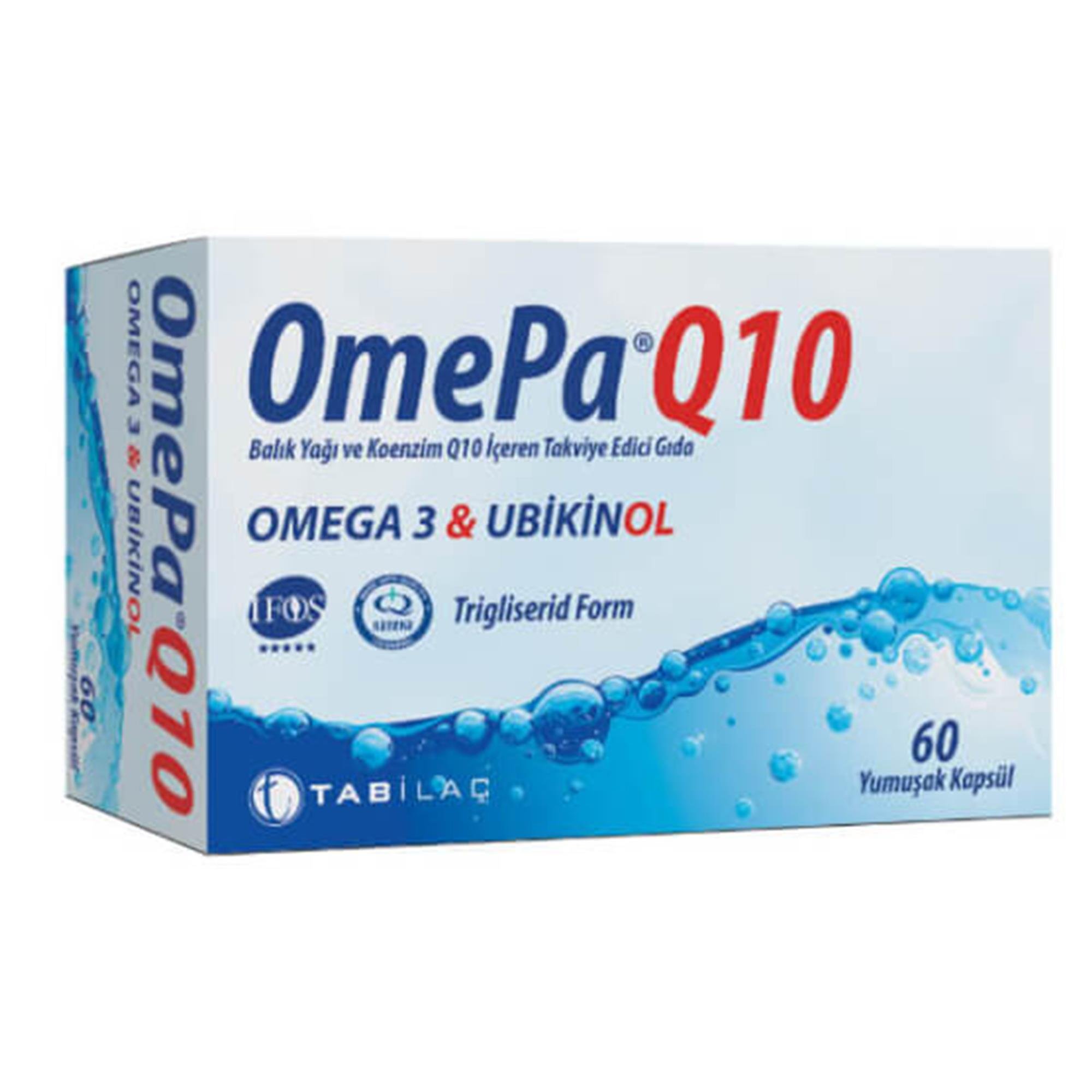 OmePa Q10 Omega 3 Ubiquinol 60 Kapsül