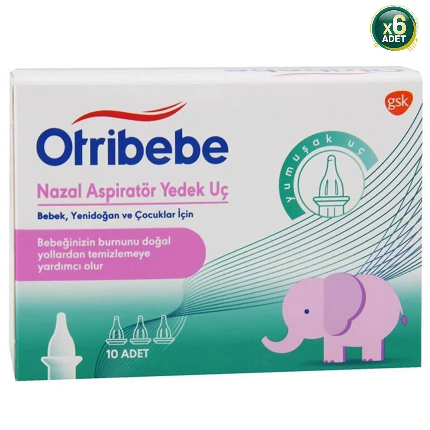 Otribebe Nazal Burun Aspiratörü 10'lu 6 Paket Yedek Uç