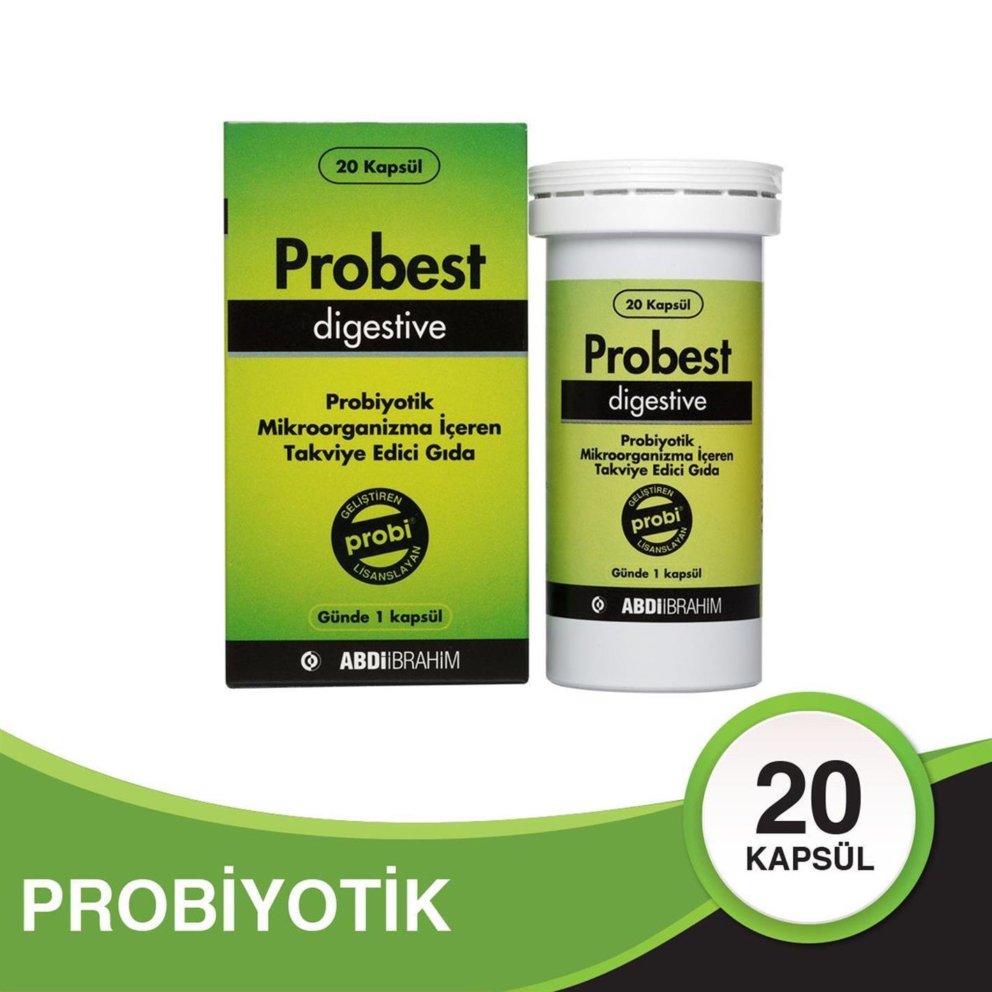 Probest Digestive Probiyotik Takviye Edici Gıda 20 Kapsül