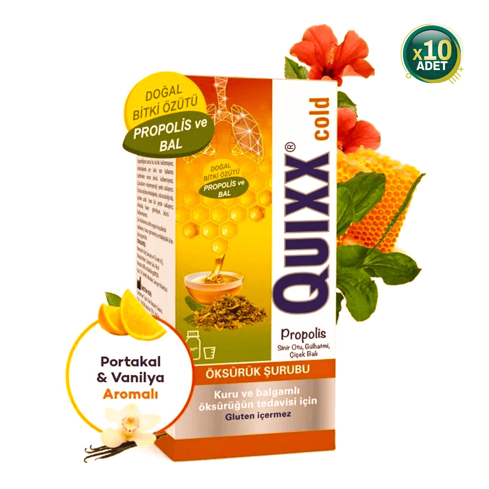 Quixx Cold Propolis Şurup 100 ML  10 Adet