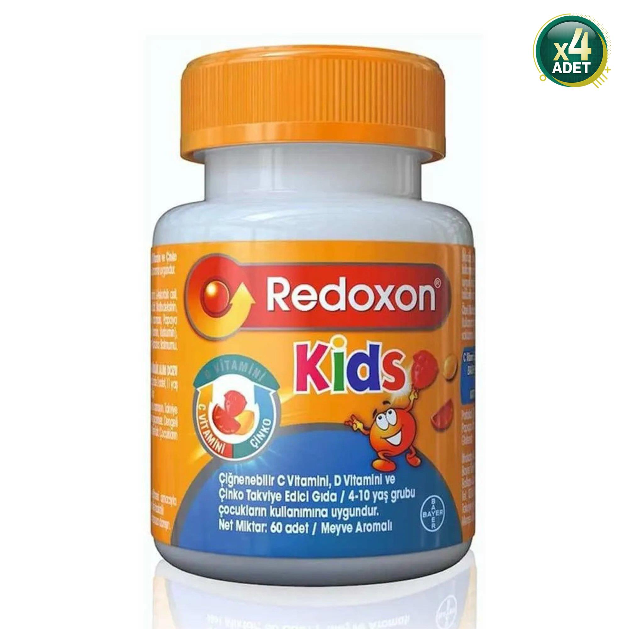 Redoxon Kids Çiğneme 60 Tablet 4'lü