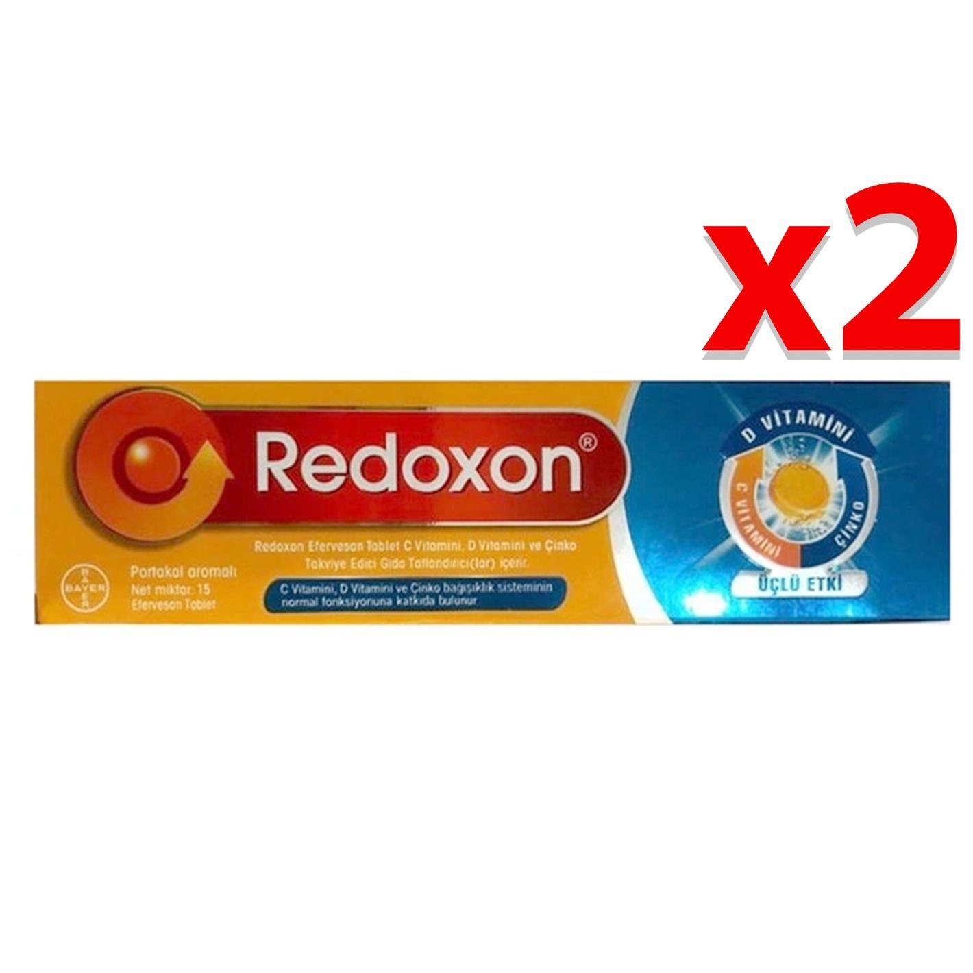 Redoxon Üçlü Etki 1 Takviye Edici Gıda 15 Efervesan Tablet 2 Adet