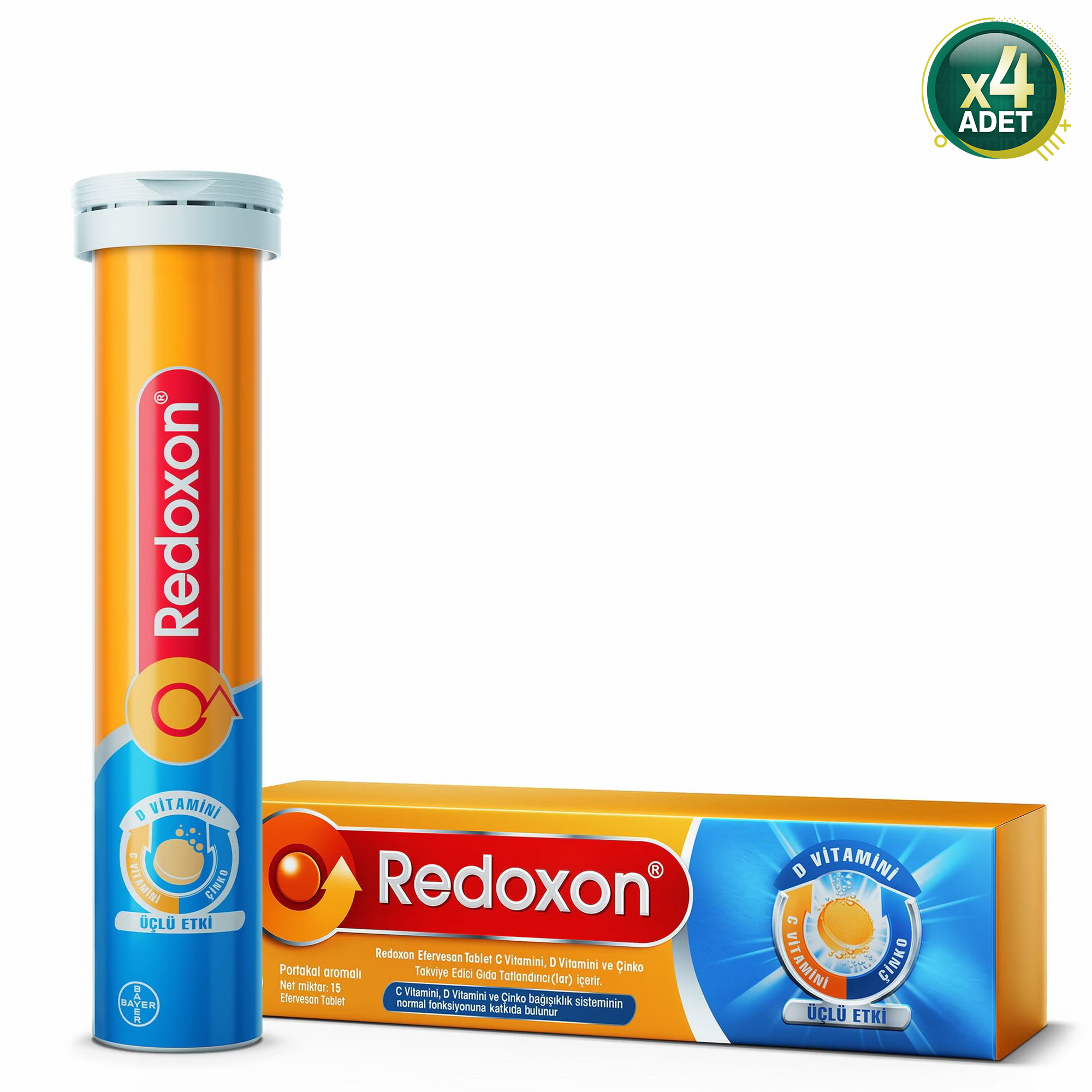 Redoxon Üçlü Etki 15 Efervesan Tablet 4'lü