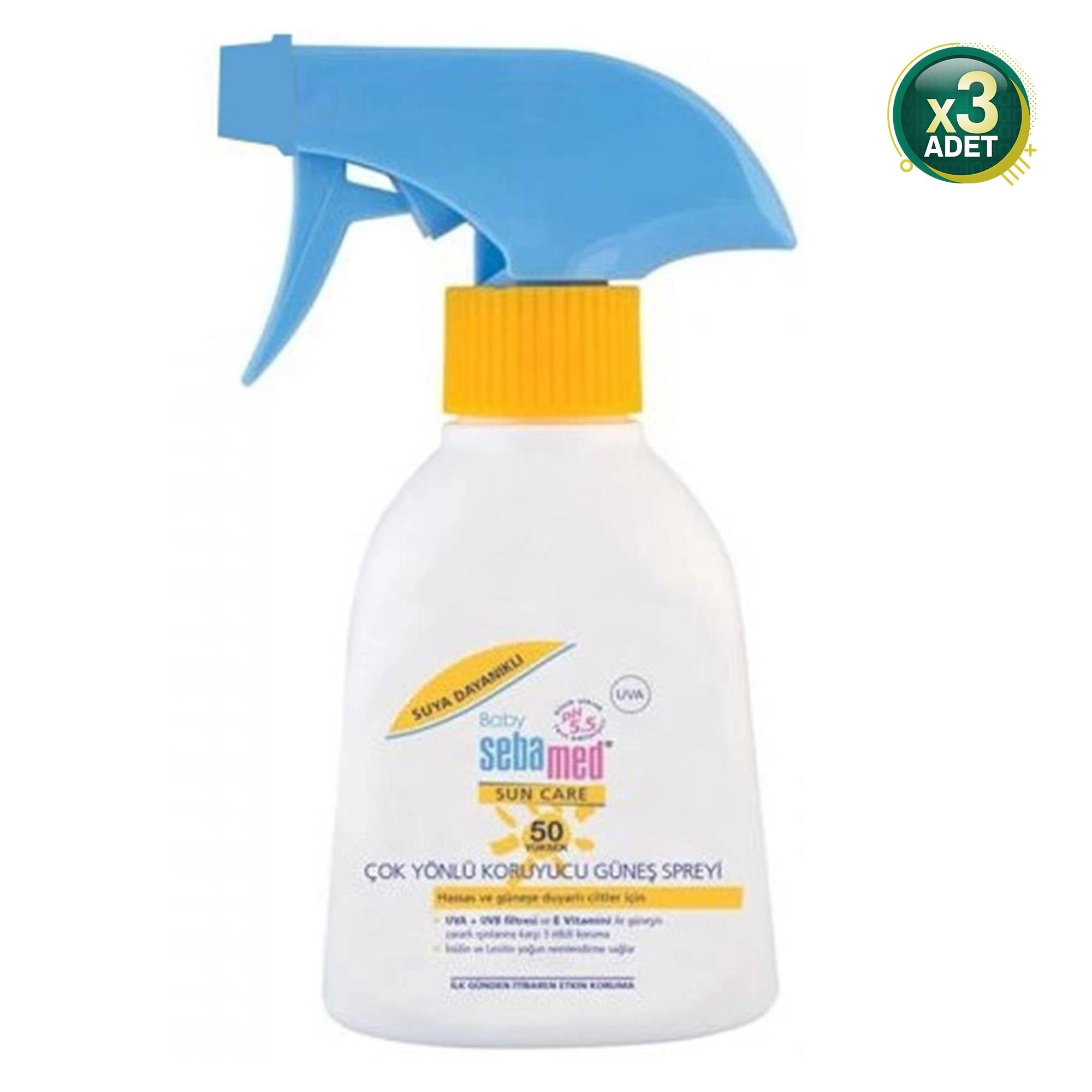 Sebamed Bebekler için Çok Yönlü Koruyucu Güneş Spreyi SPF 50 200 ml 3 Adet