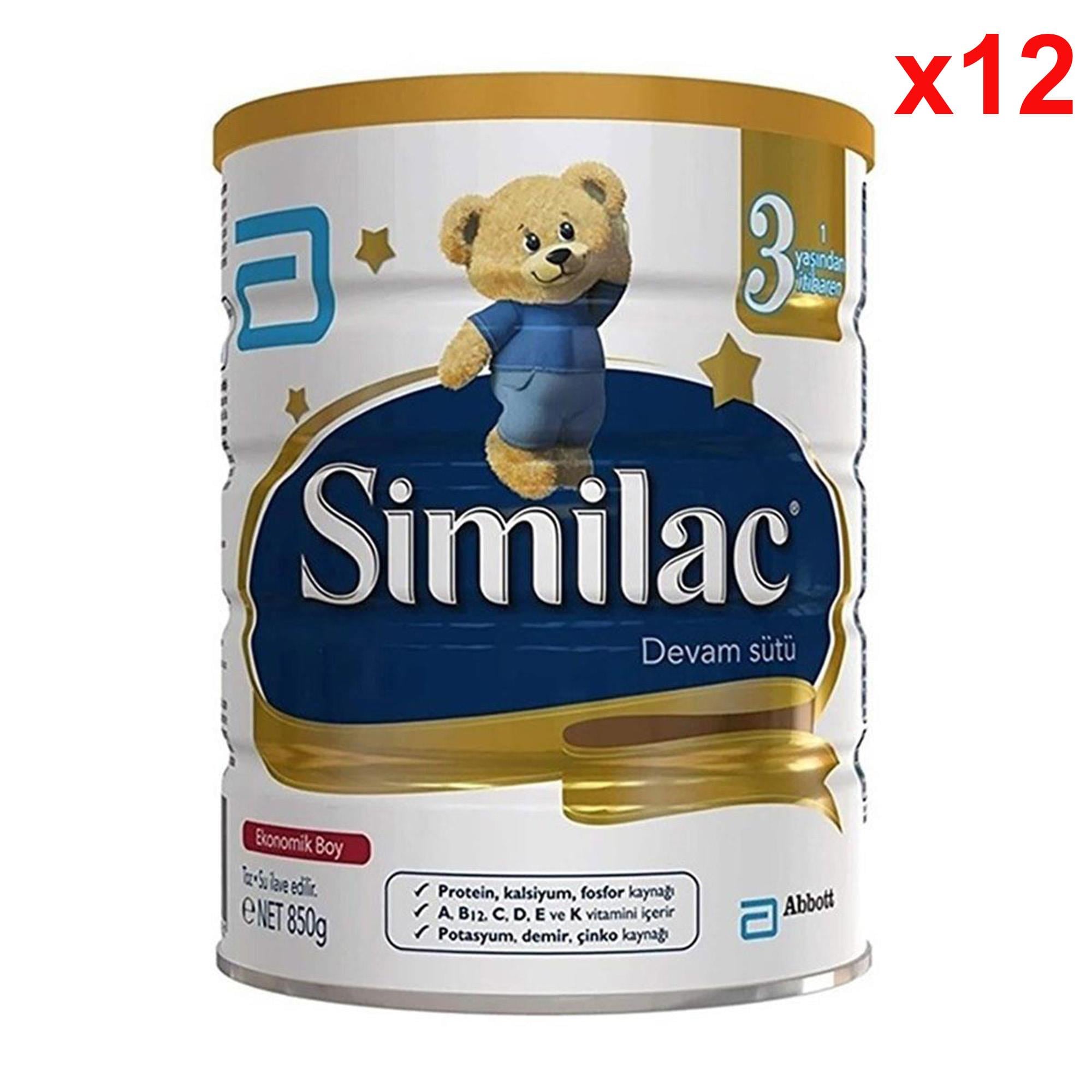 Similac 3 Devam Sütü 850 gr 12 Adet