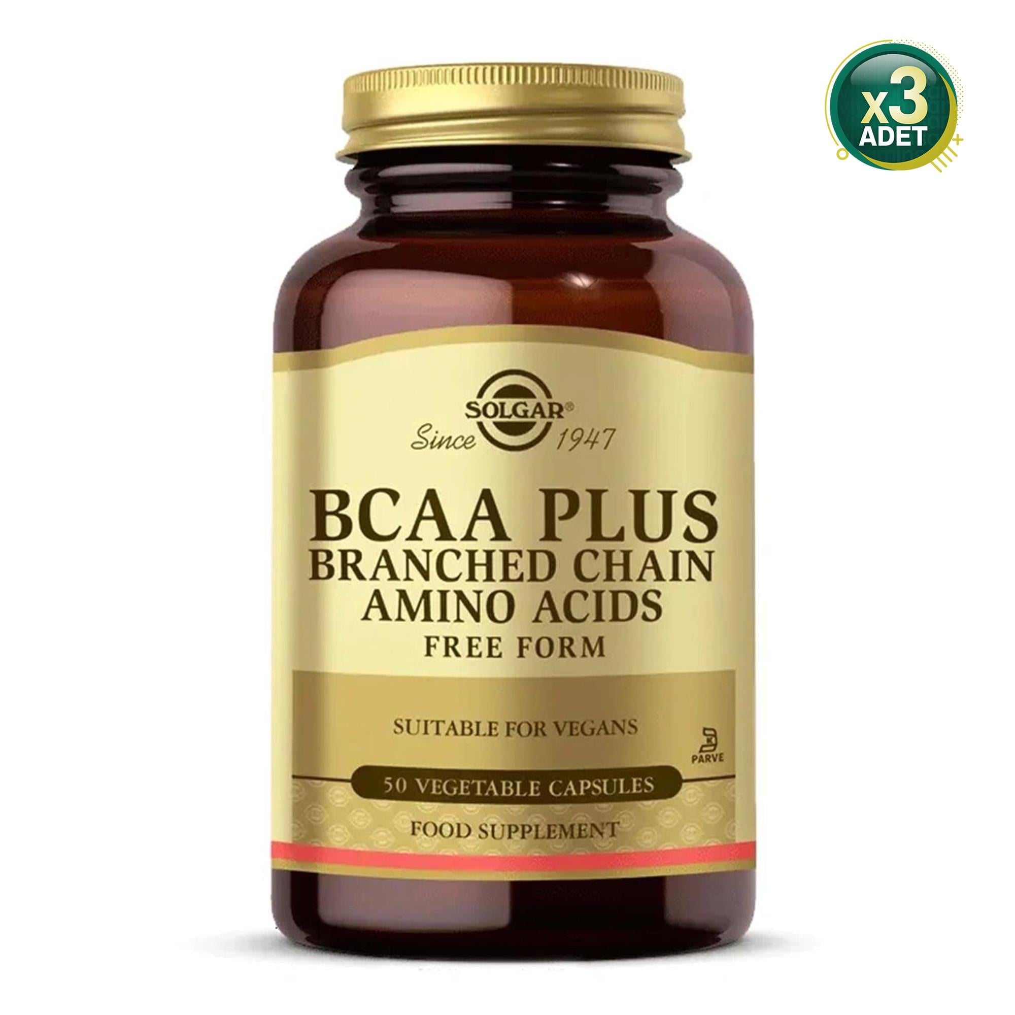 Solgar BCAA Plus 50 Kapsül 3 Adet