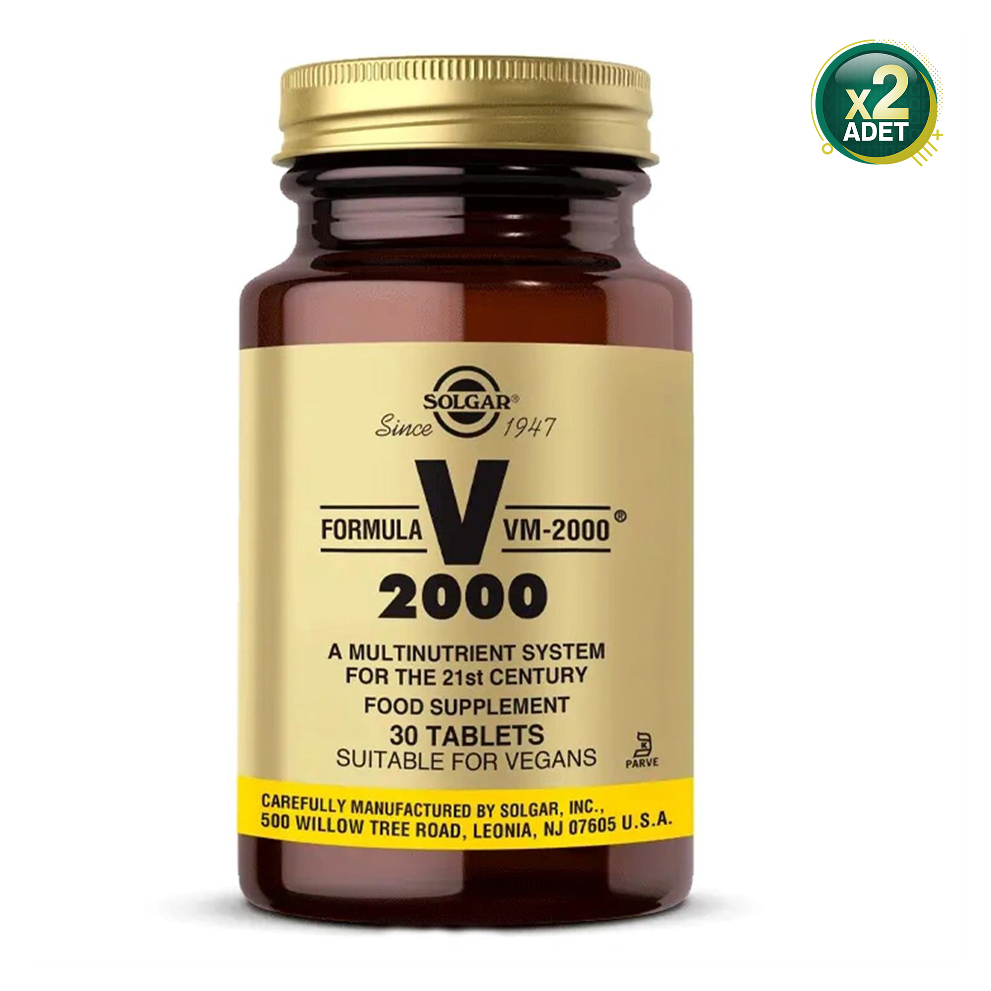 Solgar Formula VM-2000 Multivitamin ve Mineral 30 Tablet 2 Adet