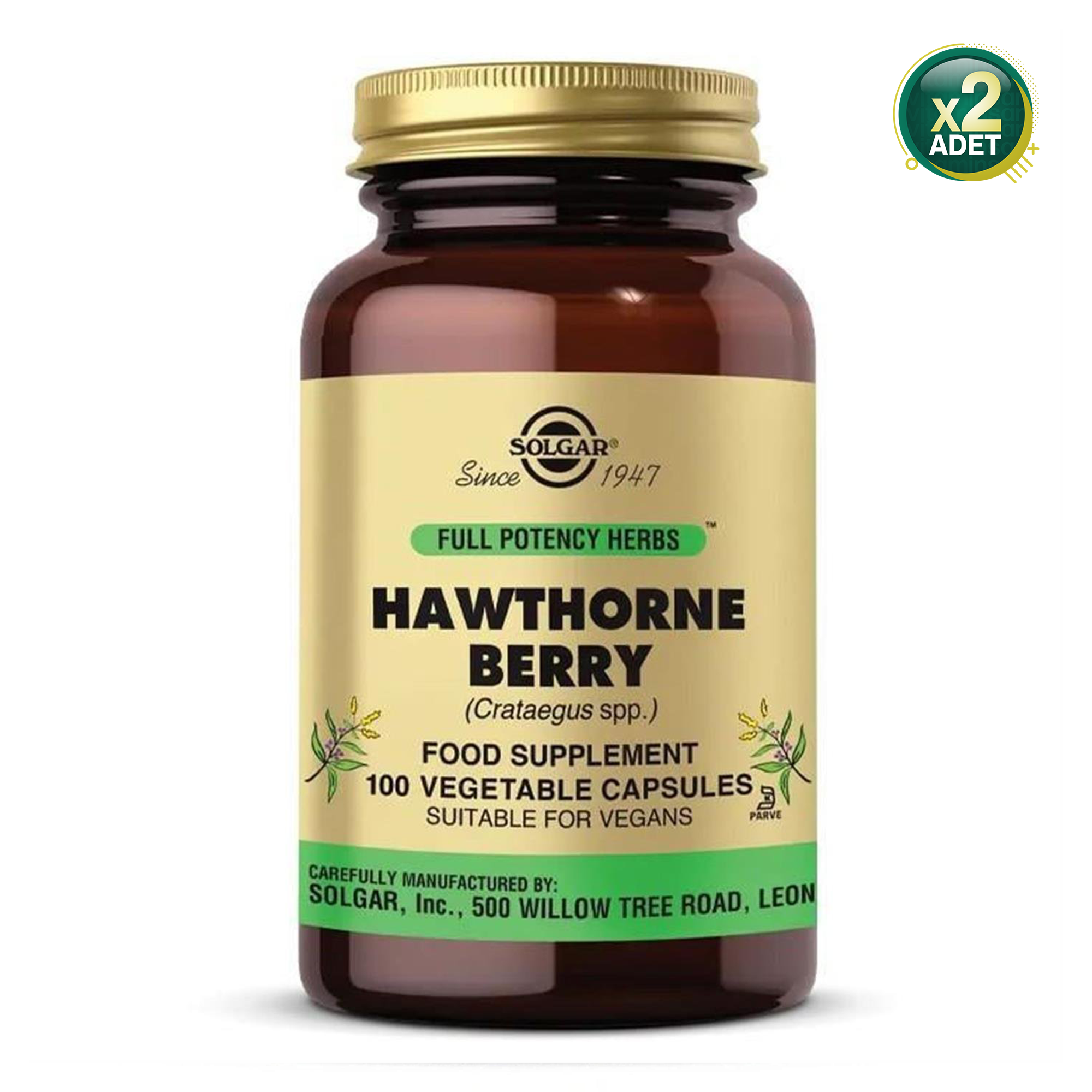 Solgar Hawthorne Berry 100 Kapsül 2 Adet
