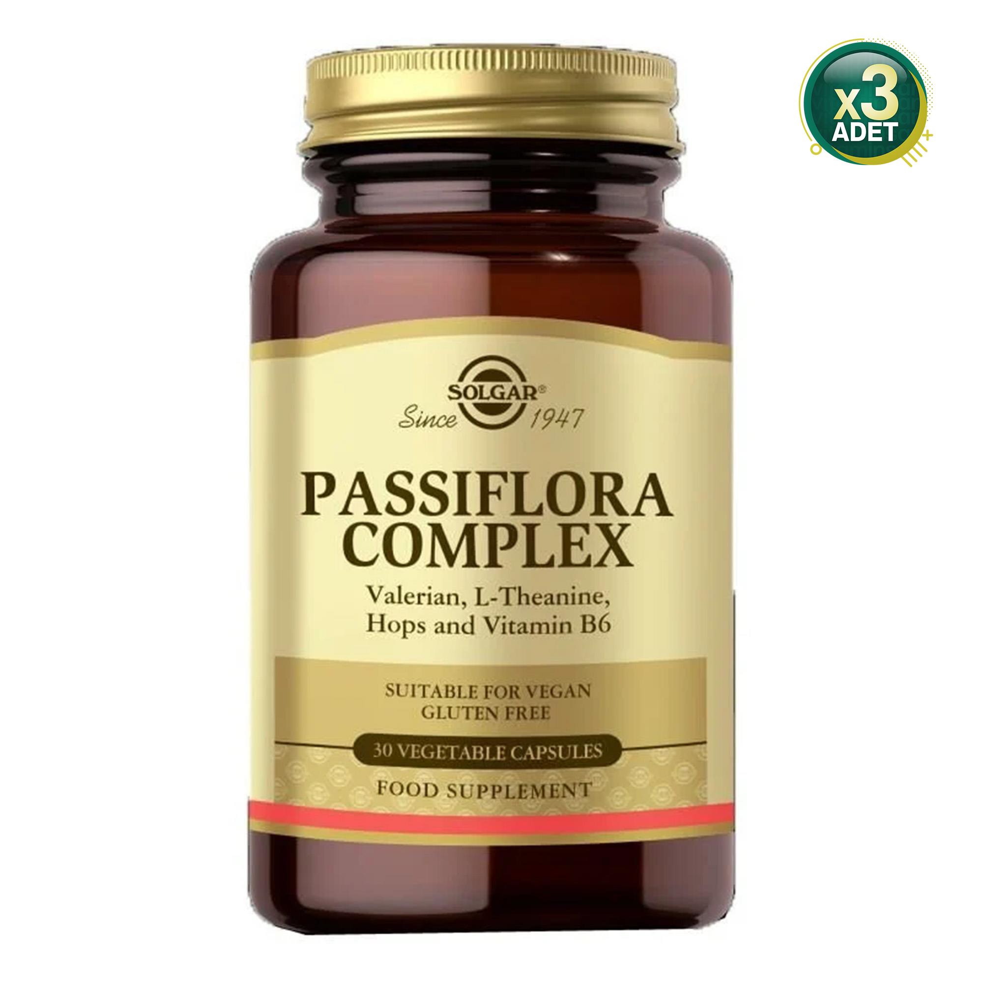 Solgar Passiflora Complex 30 Kapsül 3 Adet