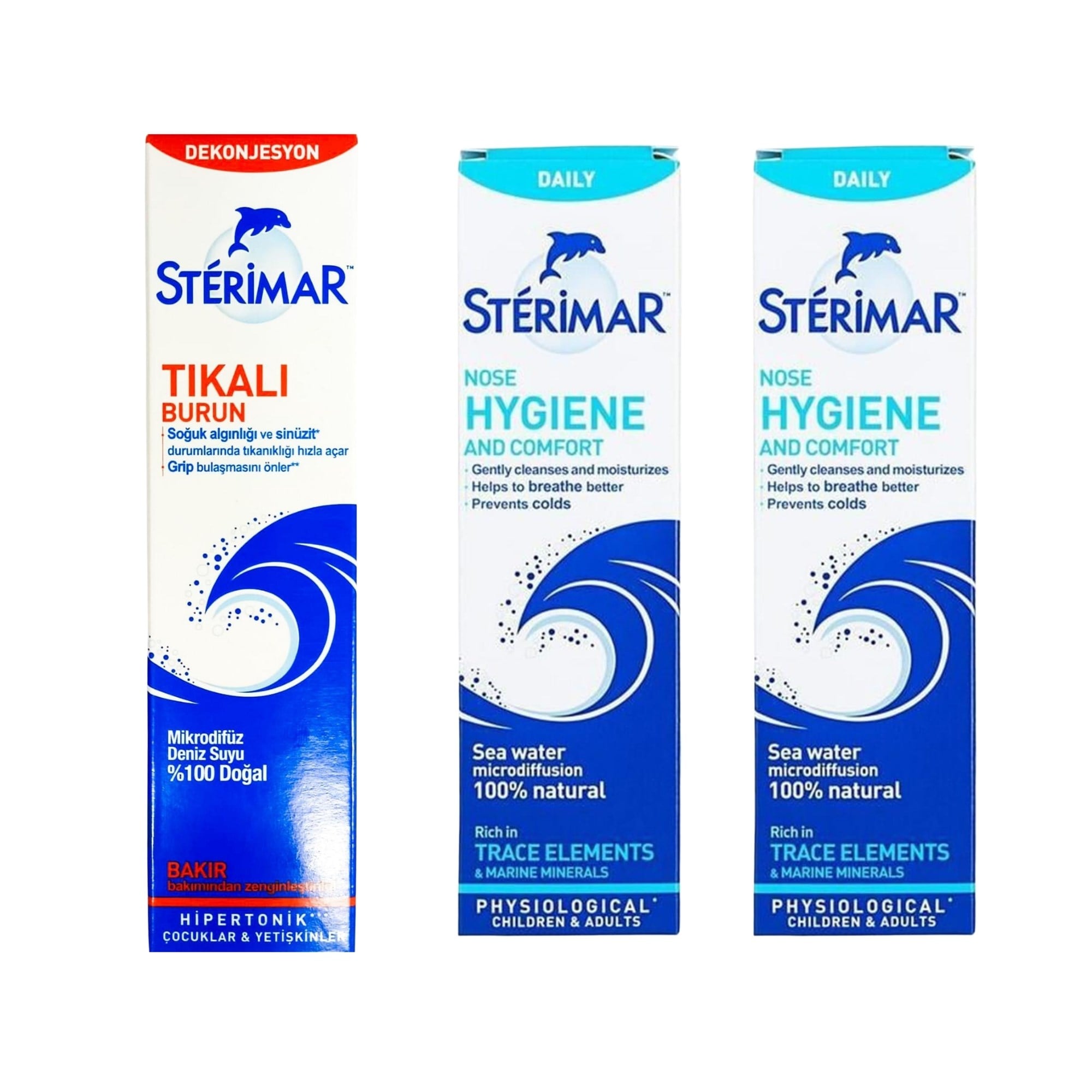 Sterimar Deniz Suyu 2 Adet Sterimar Blocked Nose Hipertonik 1 Adet