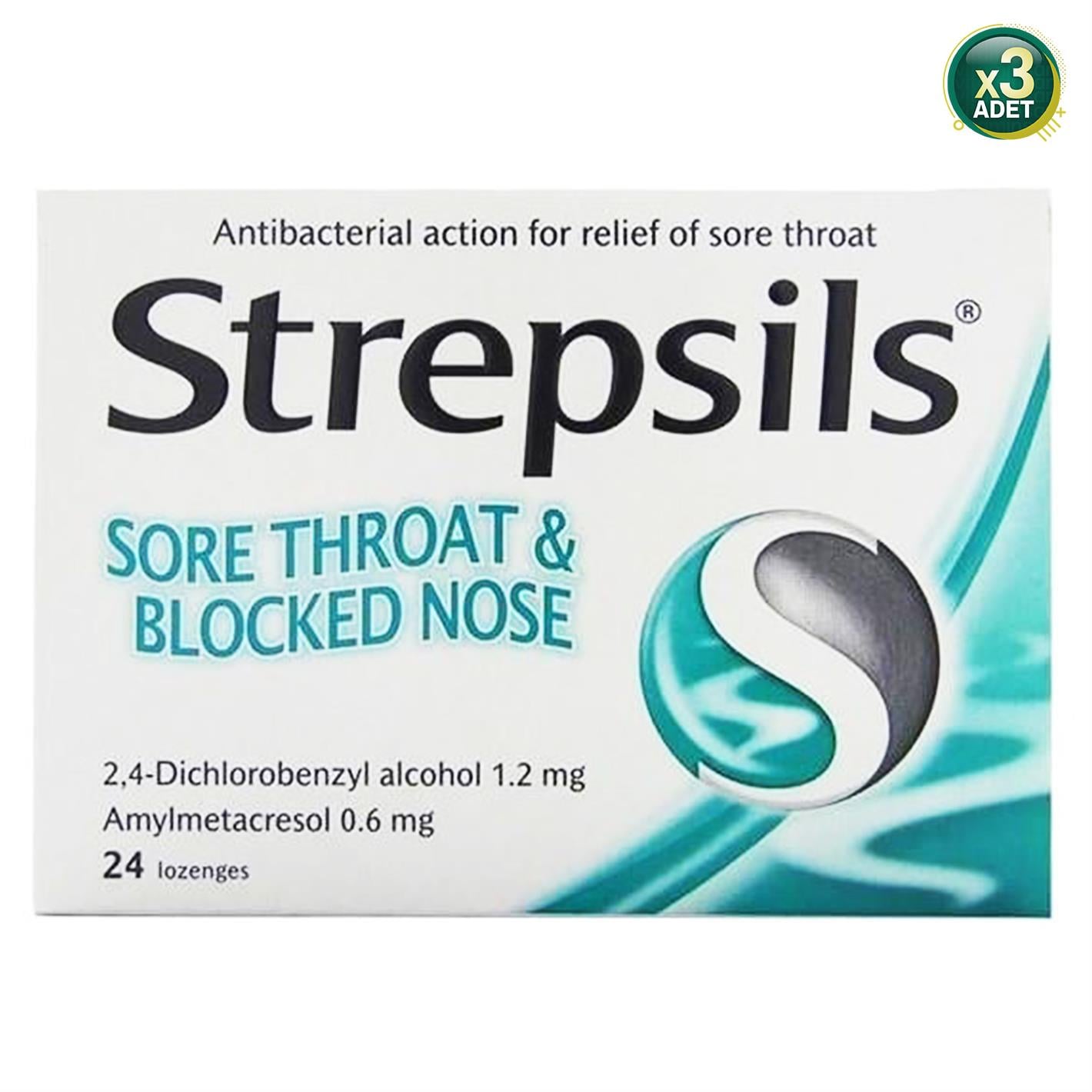 Strepsils Mentollü 24 Pastil 3 Adet