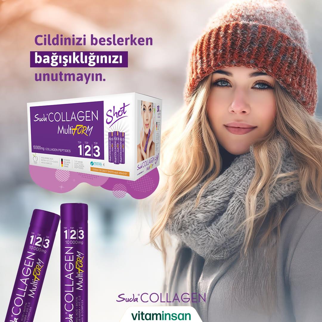 Suda Collagen Multiform Şeftali Aromalı 40 ml 30 Shot