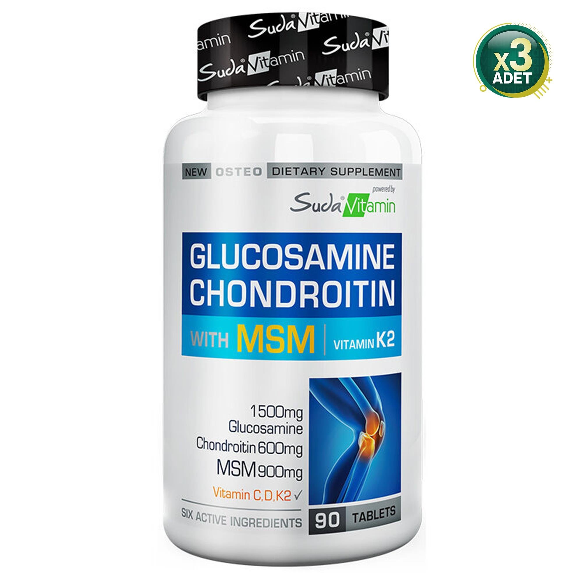 Suda Vitamin Glucosamine Chondroitin MSM 90 Tablet 3 Adet