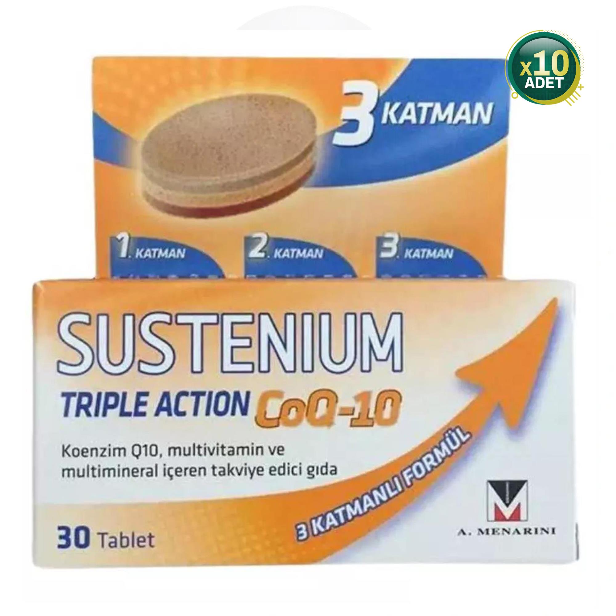 Sustenium Triple Action CoQ 10 30 Tablet 10 Adet