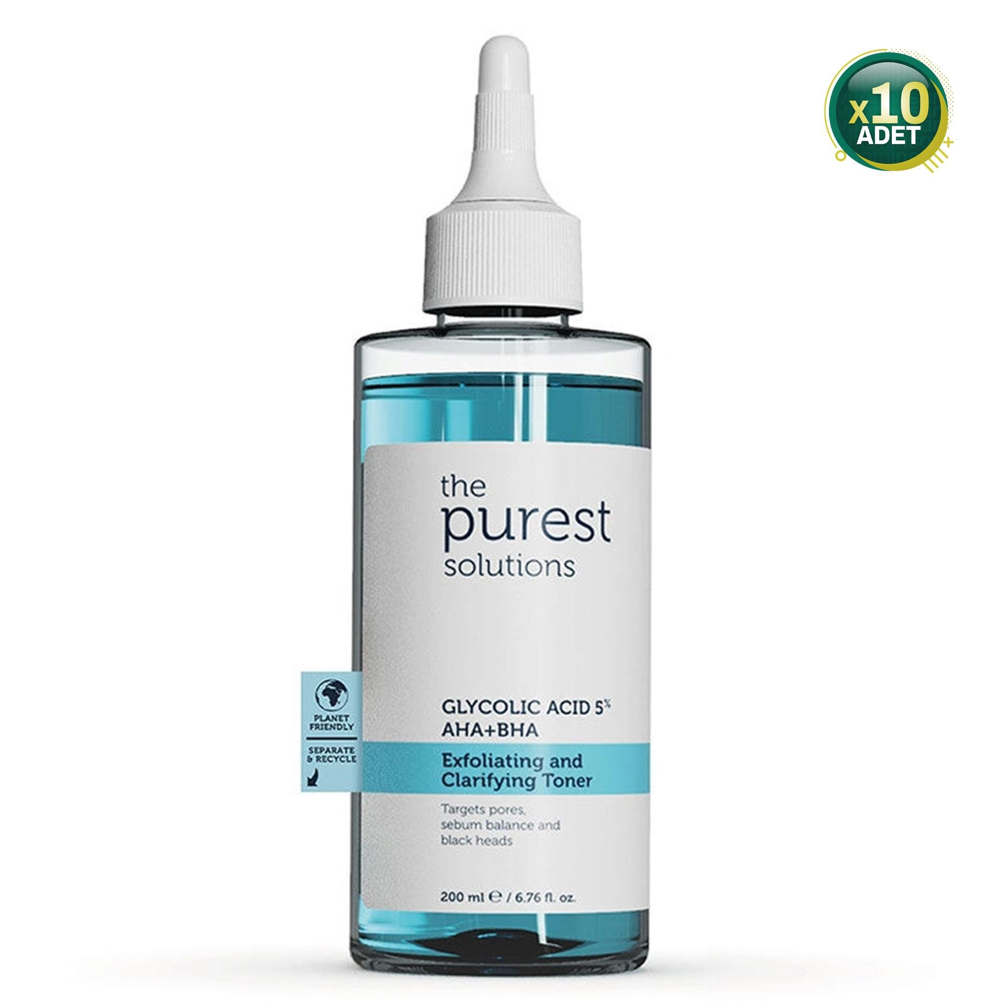 The Purest Solutions Exfoliating Glycolic Acid Tonik 200 ml 10 Adet