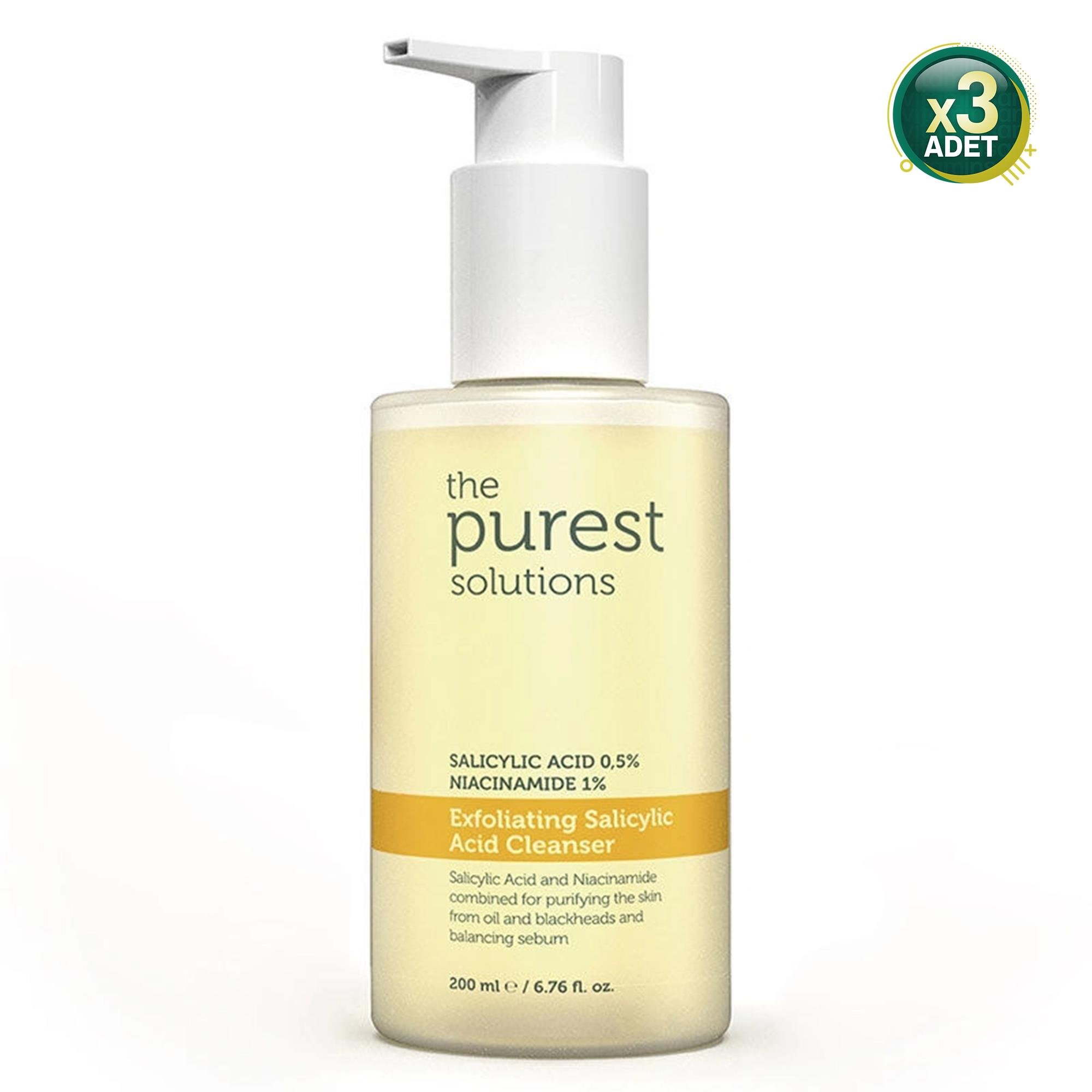 The Purest Solutions Exfoliating Salicylic Acid Cleanser 0,5% Salicylic Acid, 1%Niacinamide 200 ml 3 Adet
