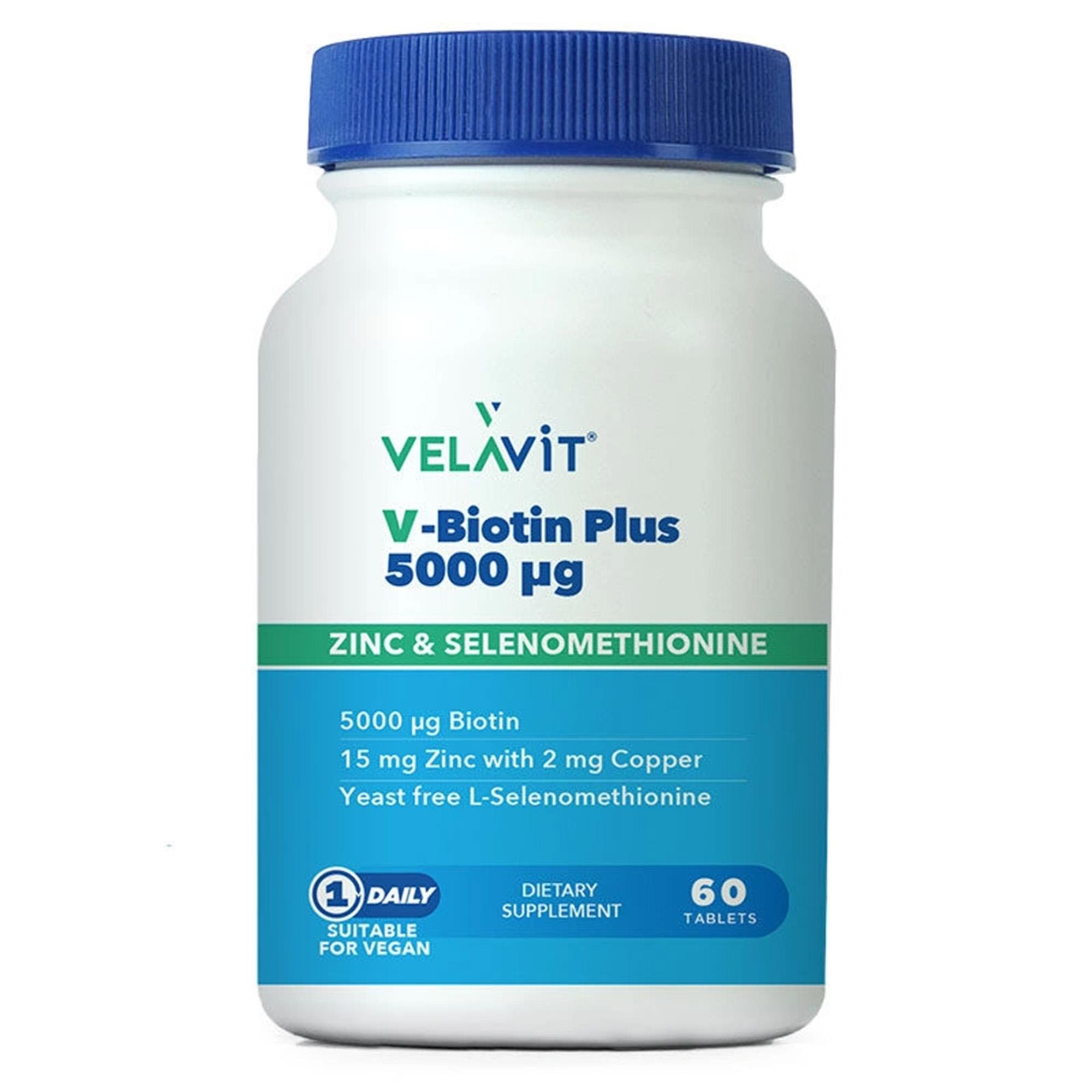 Velavit V Biotin Plus 5000 mcg 60 Tablet