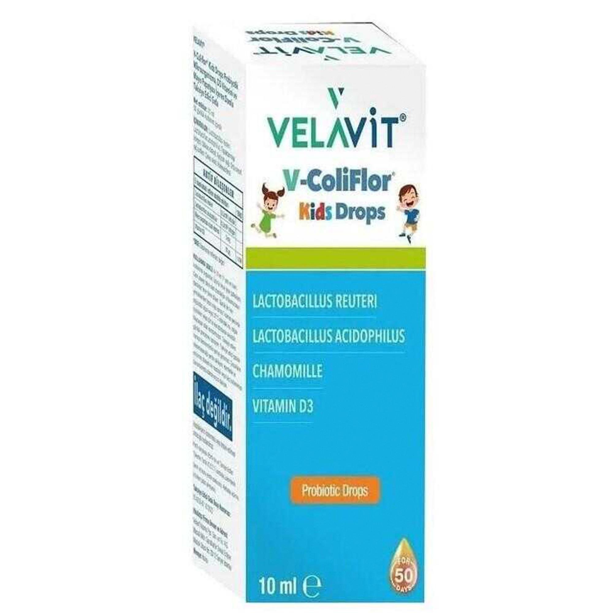 Velavit V-ColiFlor Kids Drops Probiyotik Damla 10 ml